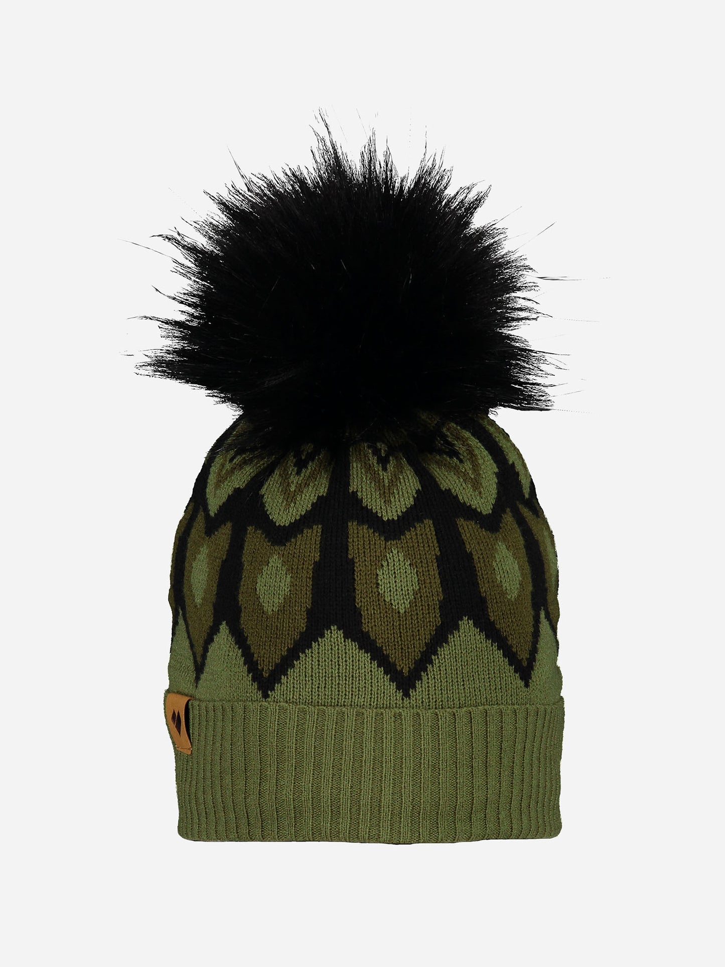 Obermeyer Fair Isle Faux Fur Pom Beanie