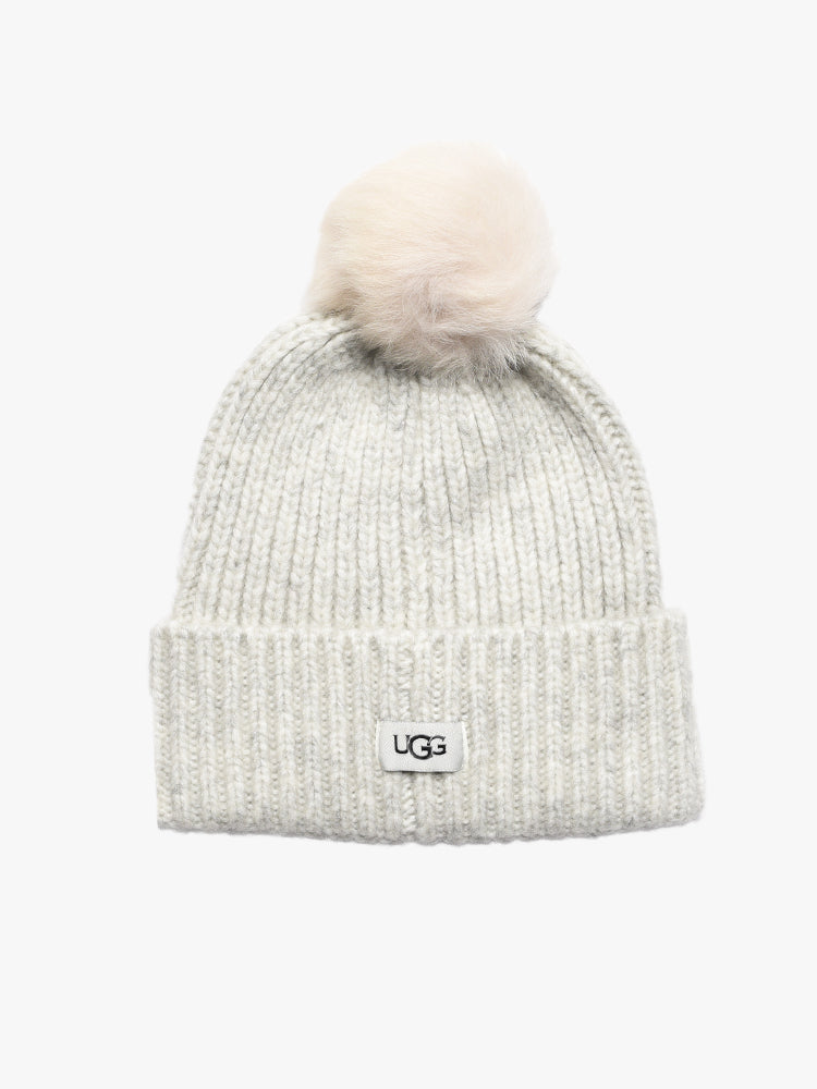 Ugg Women's Rib Beanie With Pom