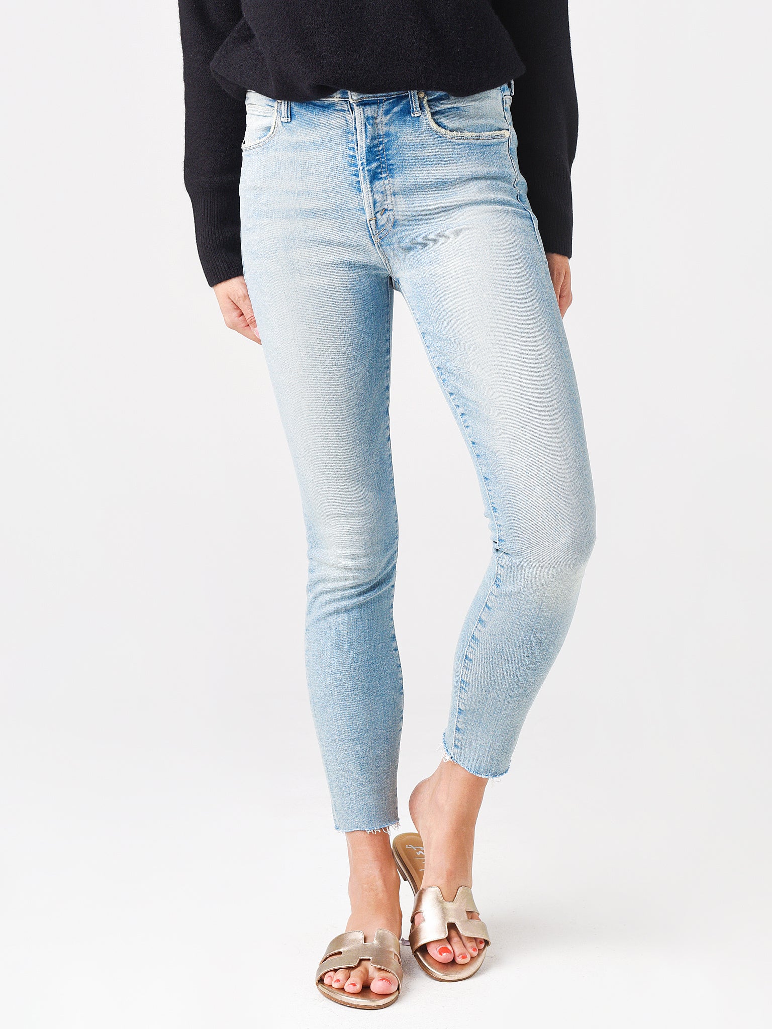 Mother Women's Stunner Ankle Fray Jean - Saint Bernard