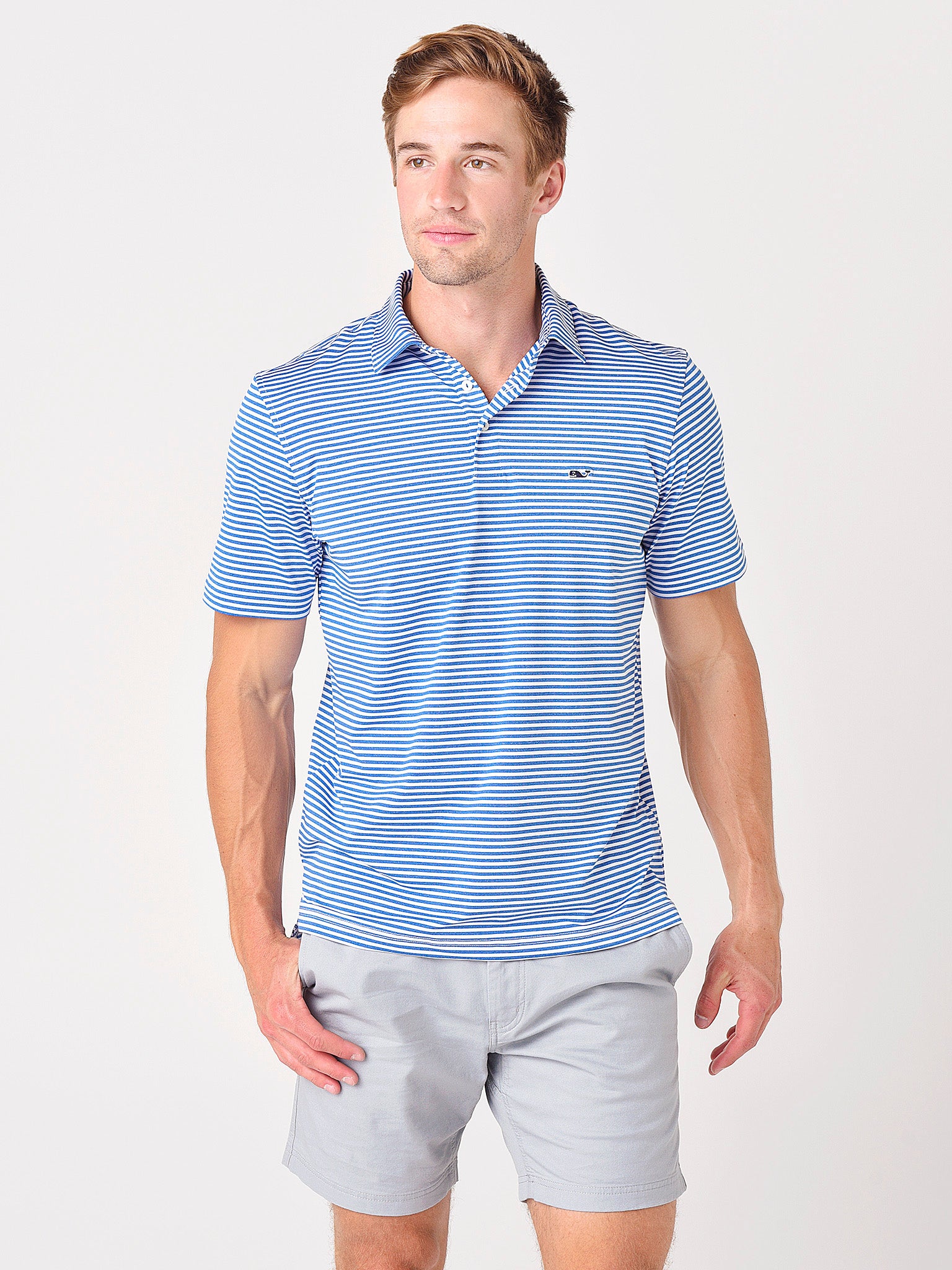 Vineyard Vines Swindell Stripe Sankaty Performance Polo