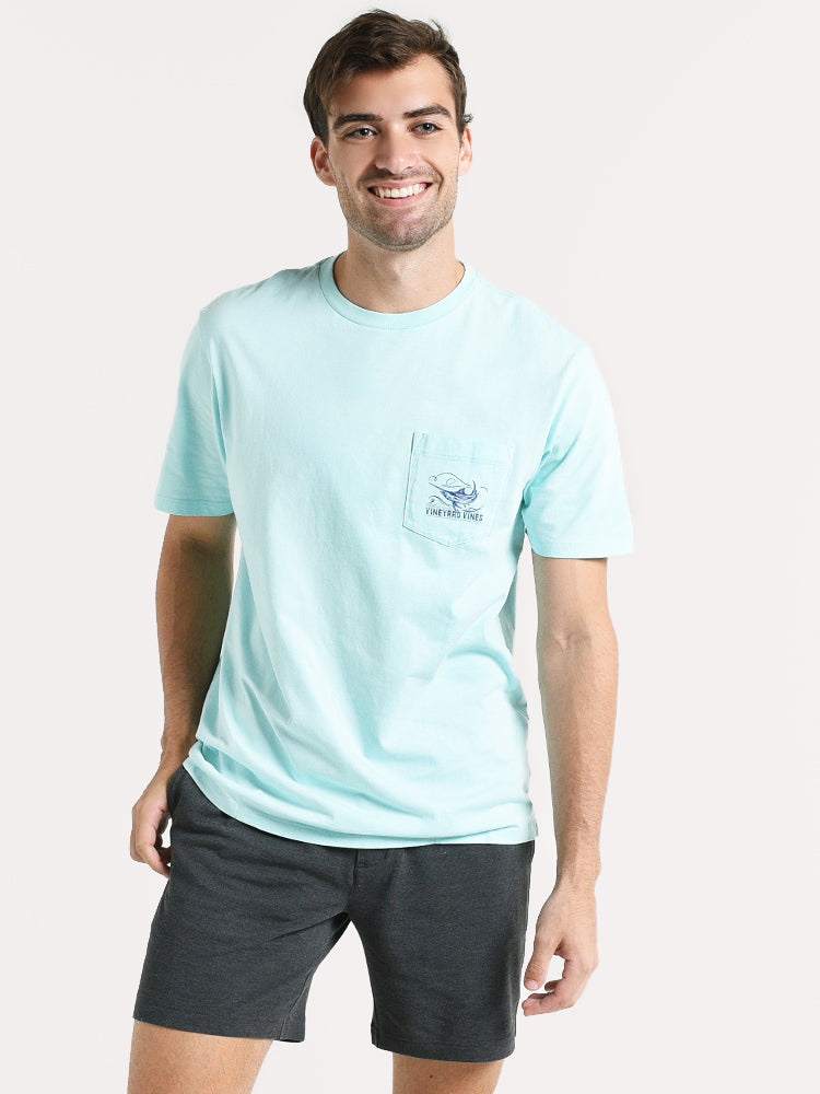 Vineyard Vines Men's Fishing For Marlin Short Sleeve Pocket T-Shirt