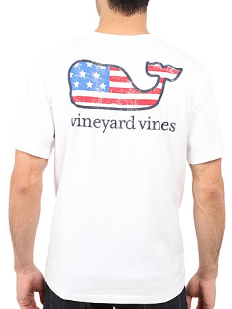 Vineyard Vines Men's Flag Whale Graphic T-Shirt