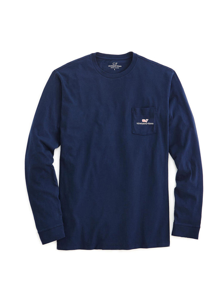 Vineyard Vines Men's Long-Sleeve Logo Graphic Pocket T-Shirt