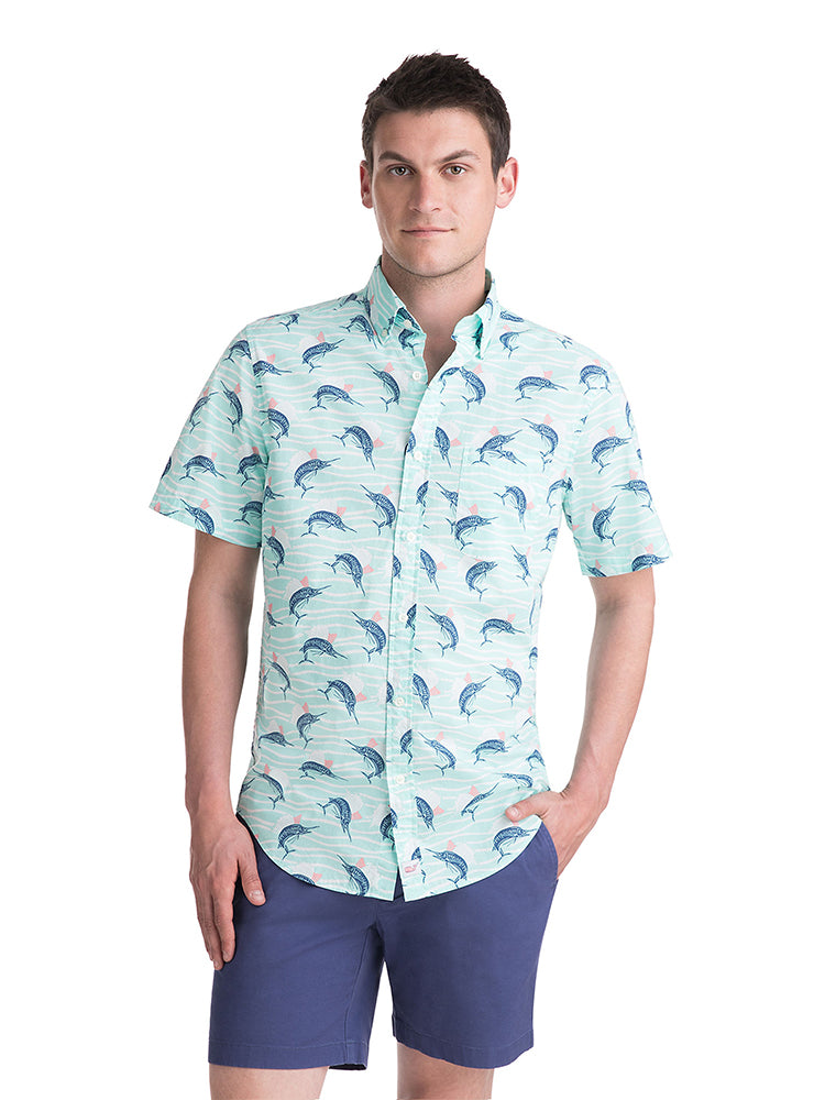 Vineyard Vines Marlin Print Classic Murray Shirt