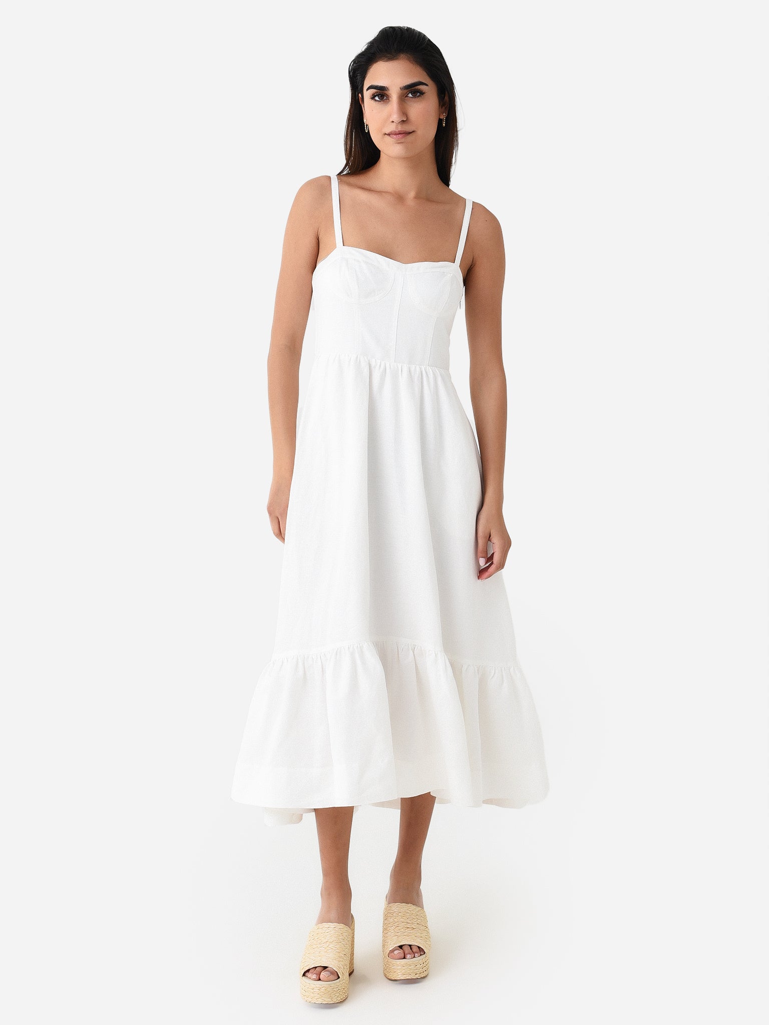 Simkhai Women's Kitzia Linen Bustier Dress