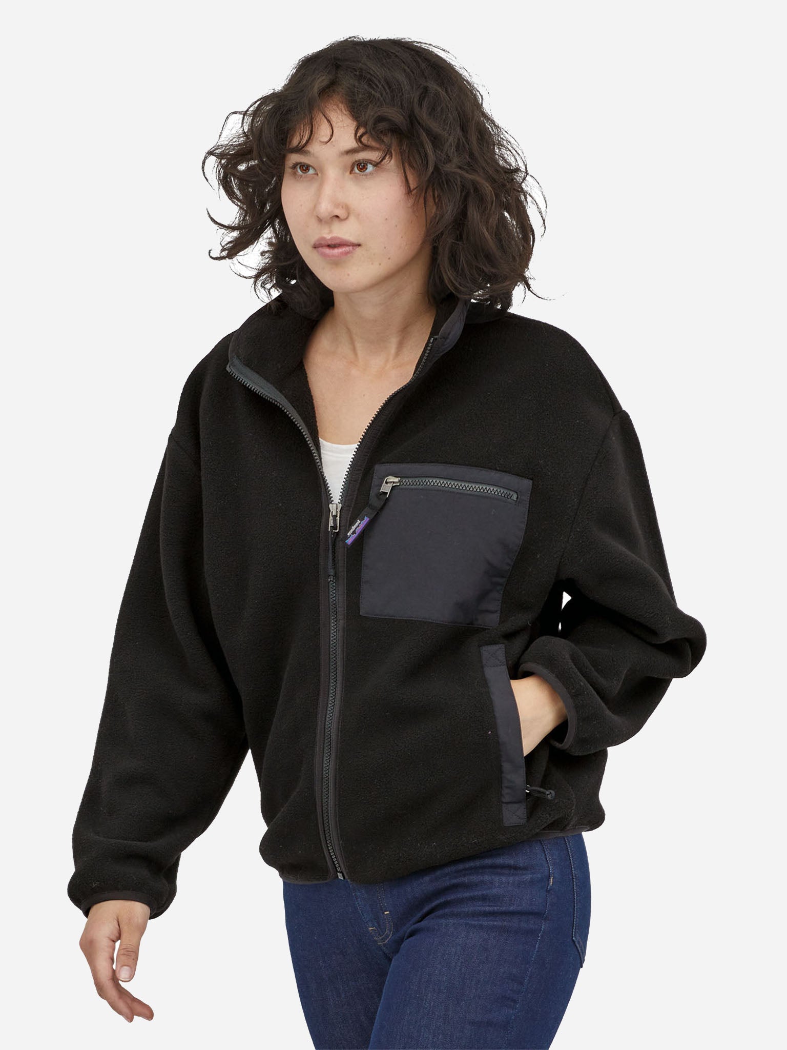 Patagonia, Jackets & Coats, Patagonia El Capilene Jacket Black Womens  Size Large Black Full Zip Fleece