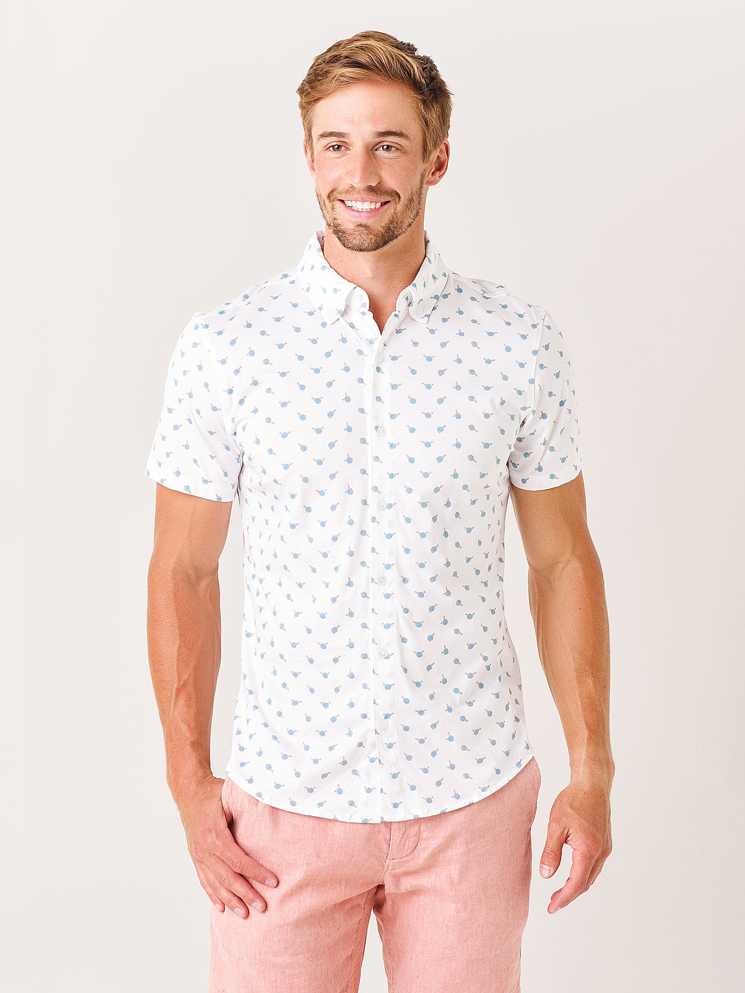 Bonobos Men's Jersey Riviera Short Sleeve Shirt