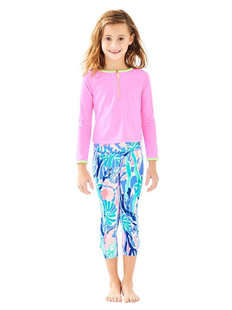 Lilly PulitzeR Girls' Mini UPF 50+ Luxletic Sydney Sungaurd