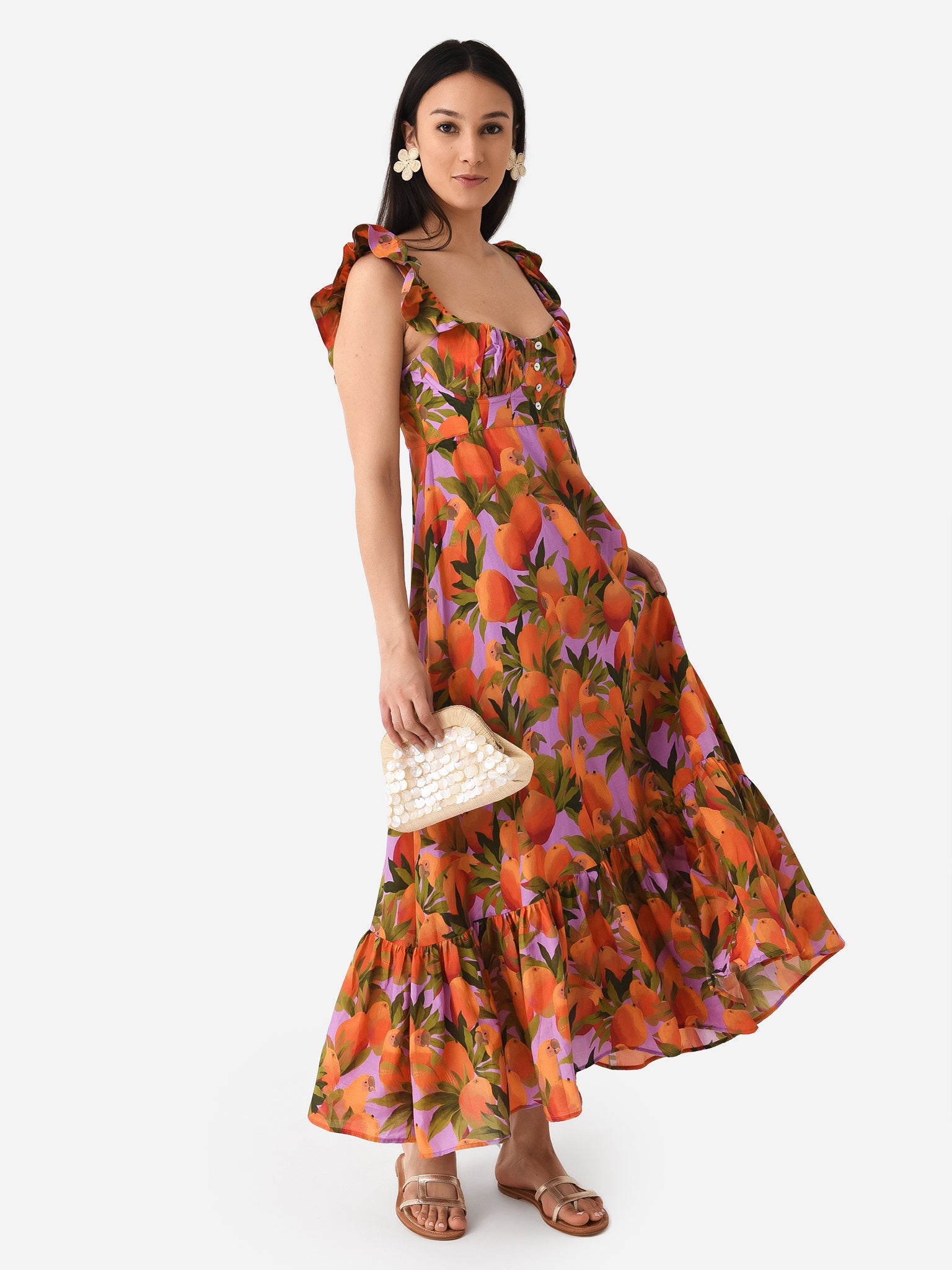 Farm Rio Women's Mango Macaws Maxi Dress – saintbernard.com