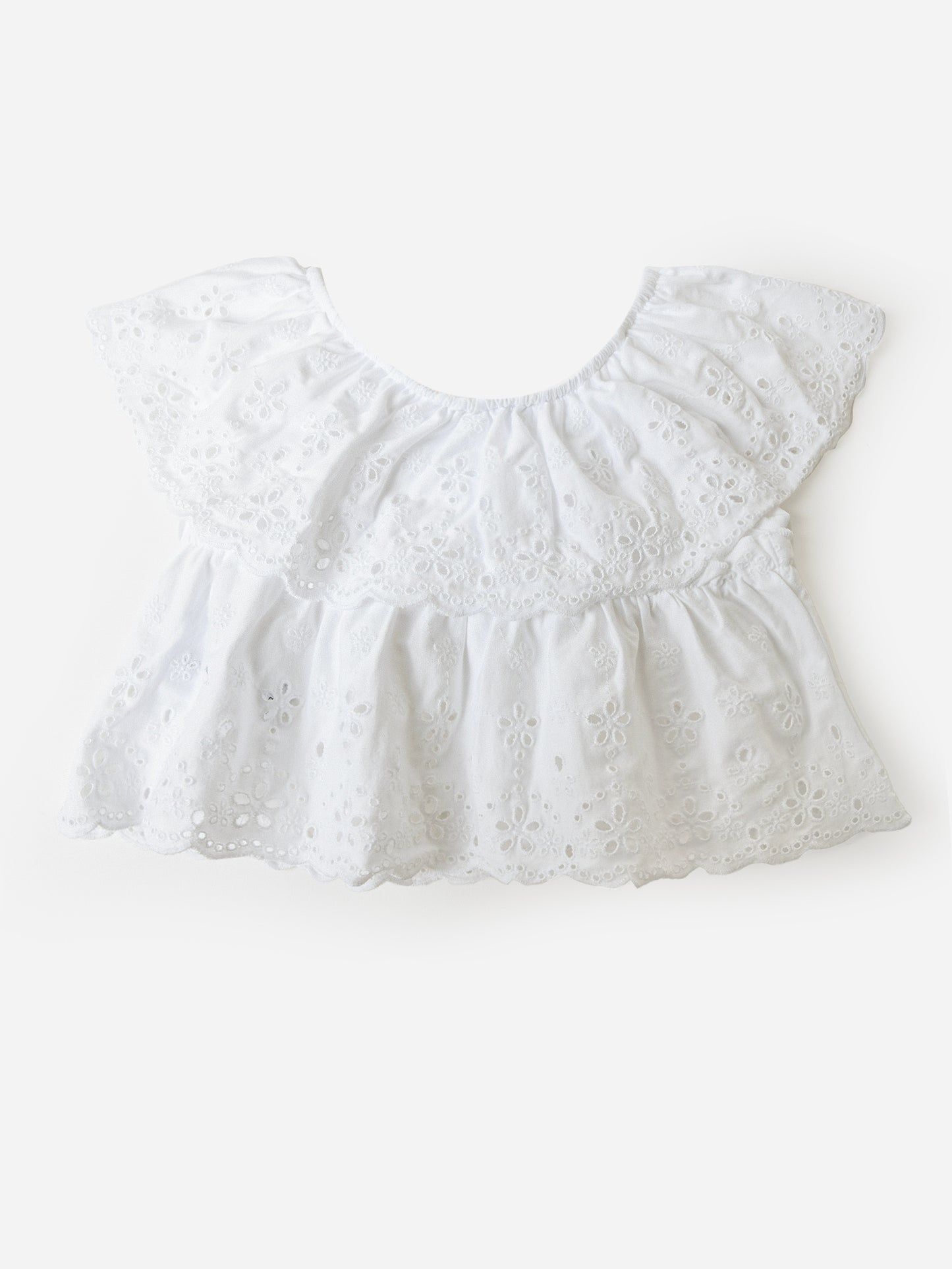 Mayoral Girls' Embroidered Knit Blouse