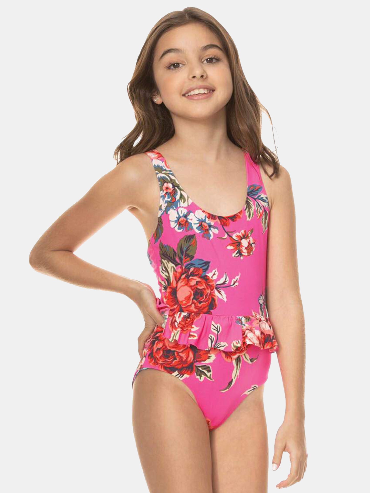 Maaji Girls' Pinkish Labyrinth Jasmin One-Piece Swimsuit