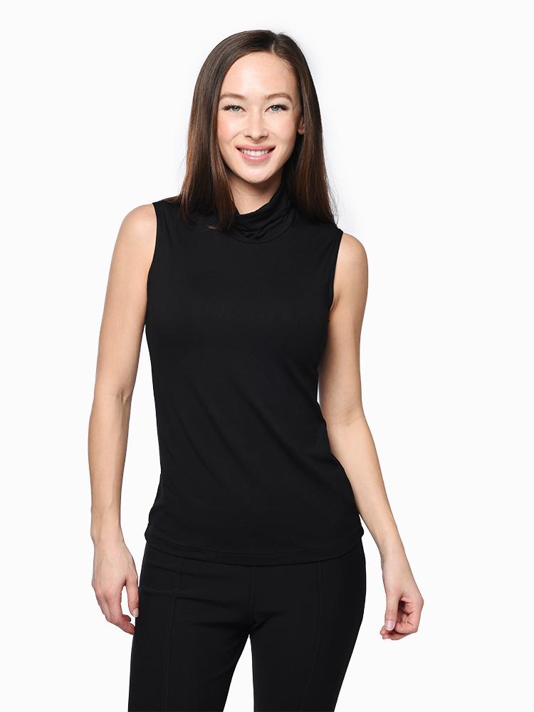 Sno Skins Women’s Micro Cashmere Sleeveless Turtleneck