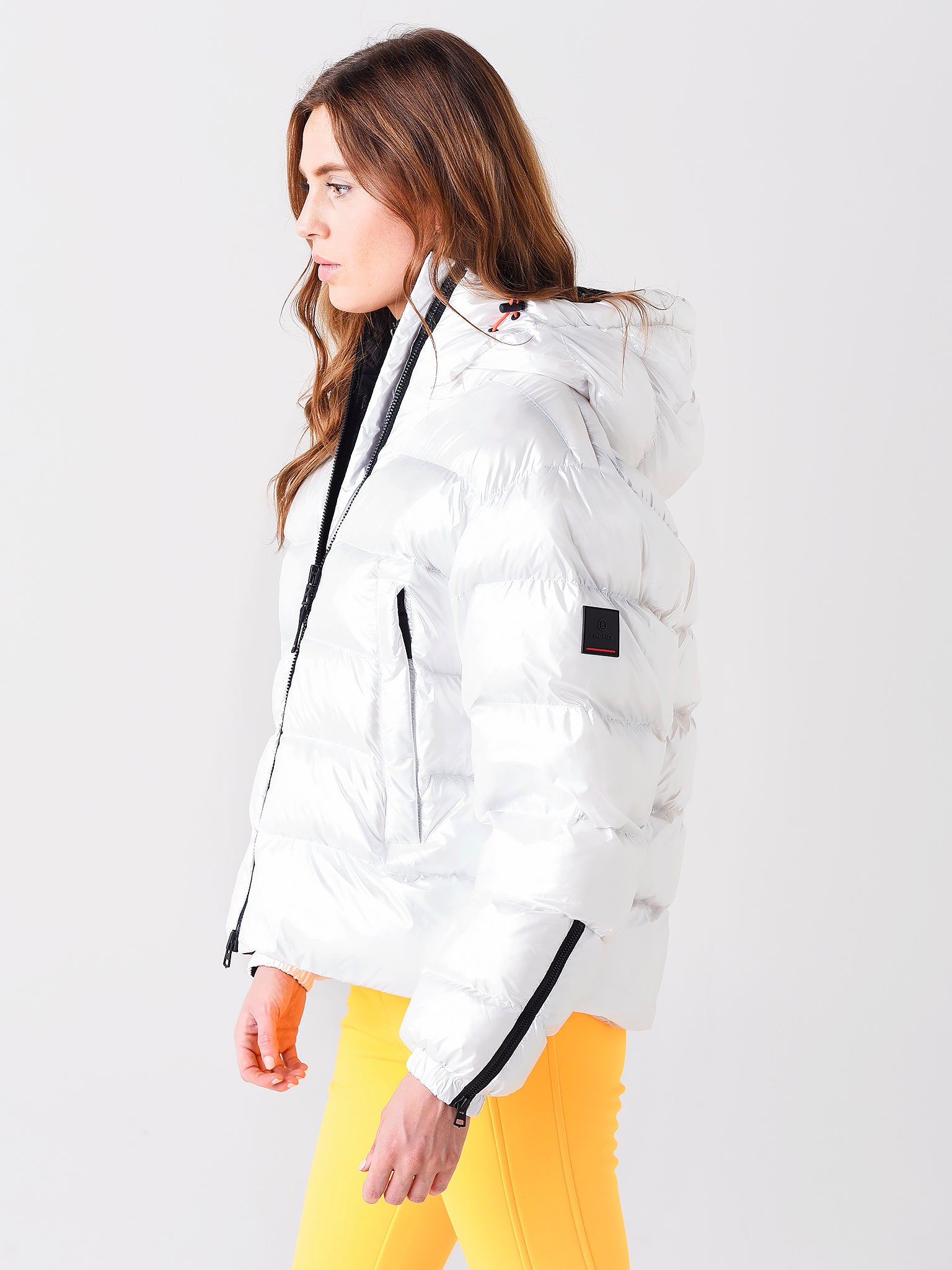 Gold Raissa2 hooded quilted ski jacket, Bogner Fire + Ice