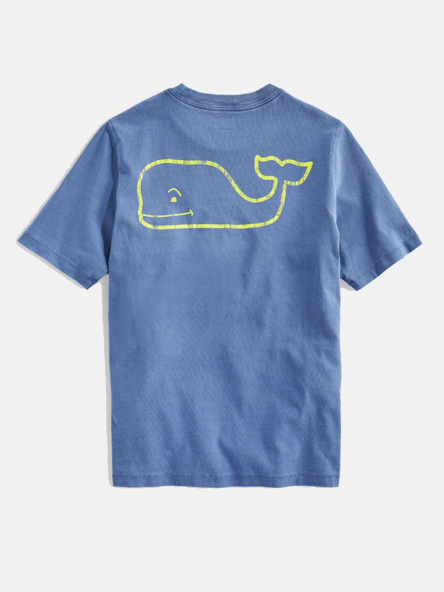 Vineyard Vines Boys' Short-Sleeve Garment Dyed Neon Vintage Whale Pocket Tee