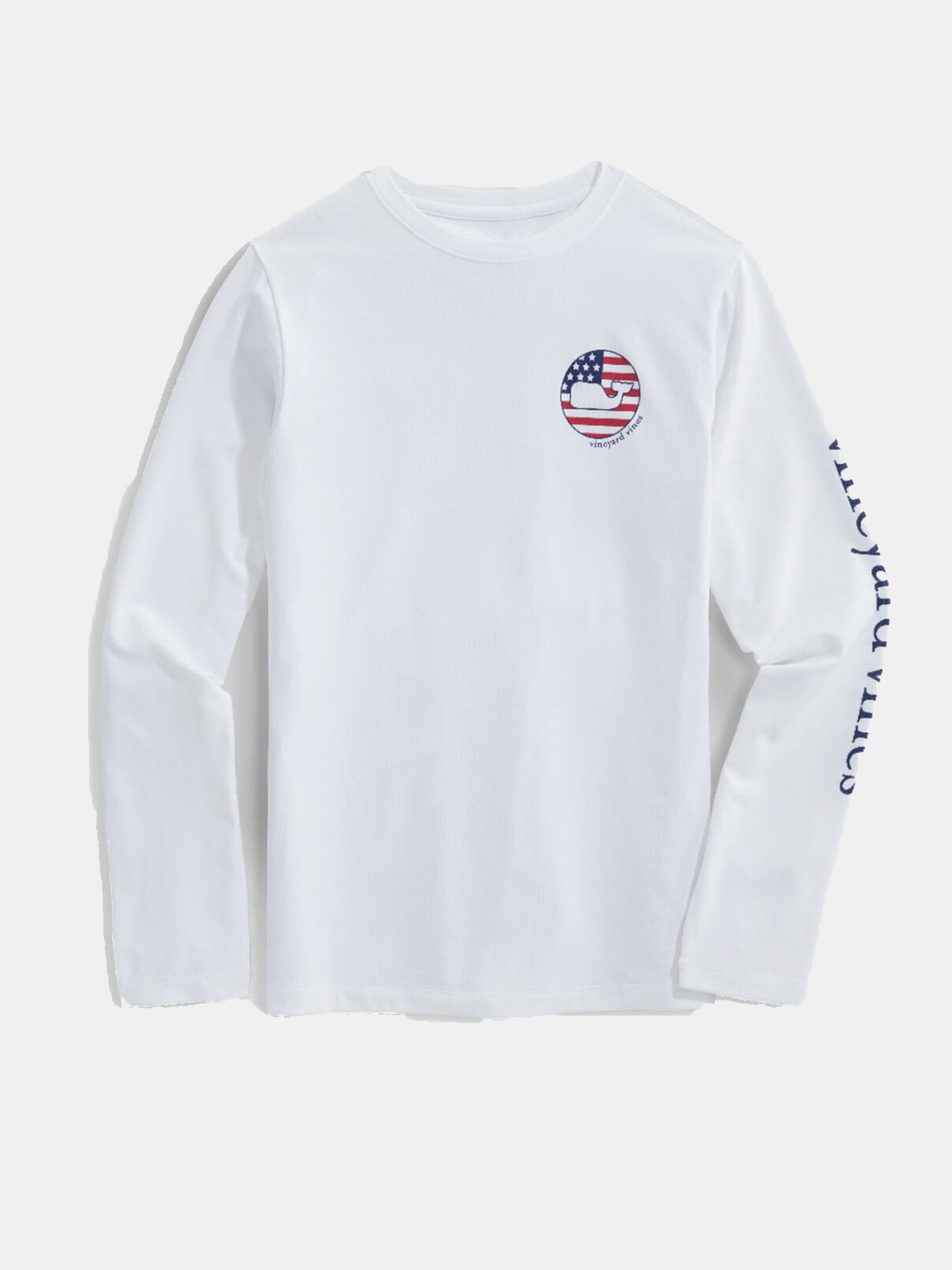 Vineyard Vines Boys' Long-Sleeve Americana Whale Disc Performance Tee