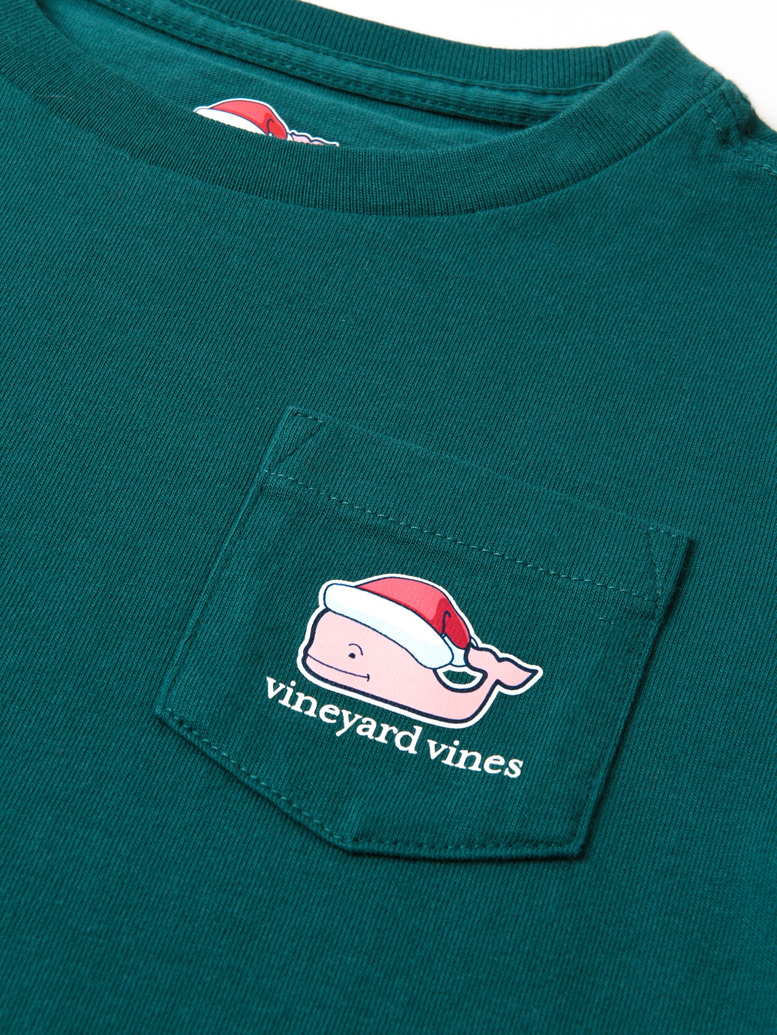 Vineyard Vines Whale Youth Boston Christmas Long Sleeve Icon Tee Shirt Size  L