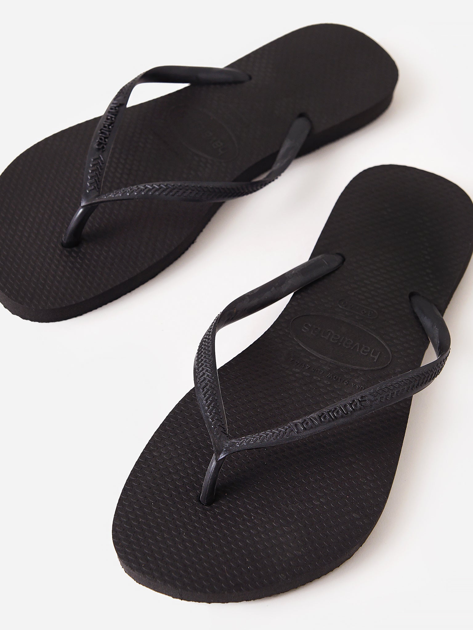 Havaianas slim hot sale black womens