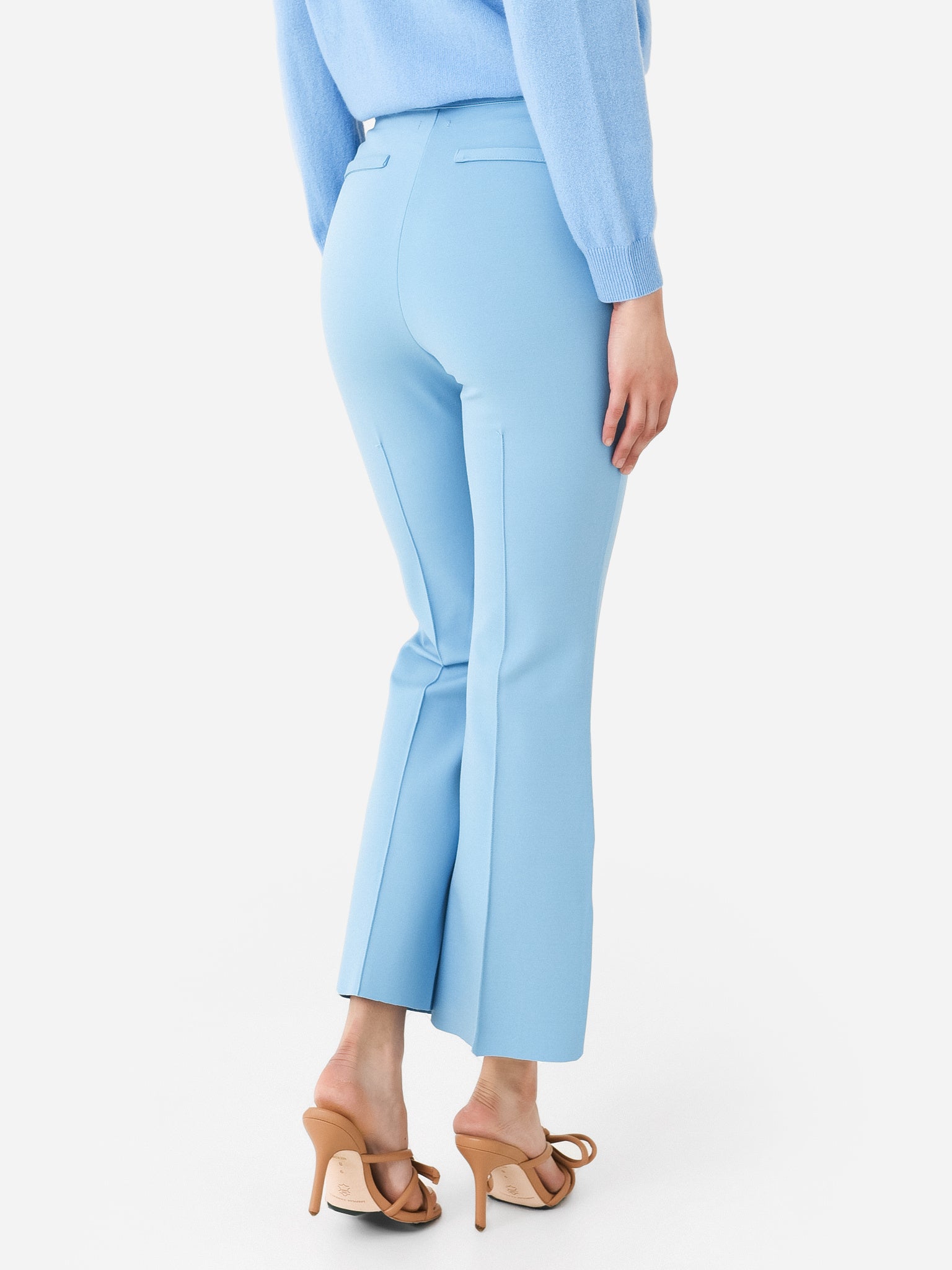 Gabardine Stretch Tafira Trousers in Blue | JOSEPH US