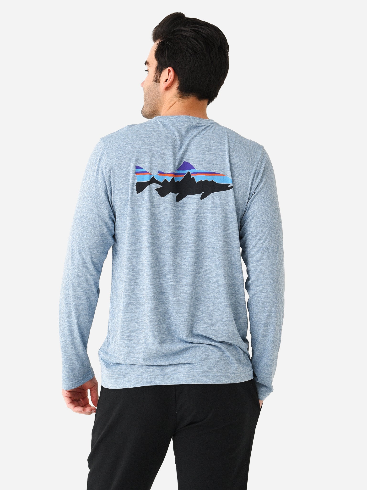 Patagonia Men's Long Sleeve Capilene Cool Daily Fish Graphic Tee ...