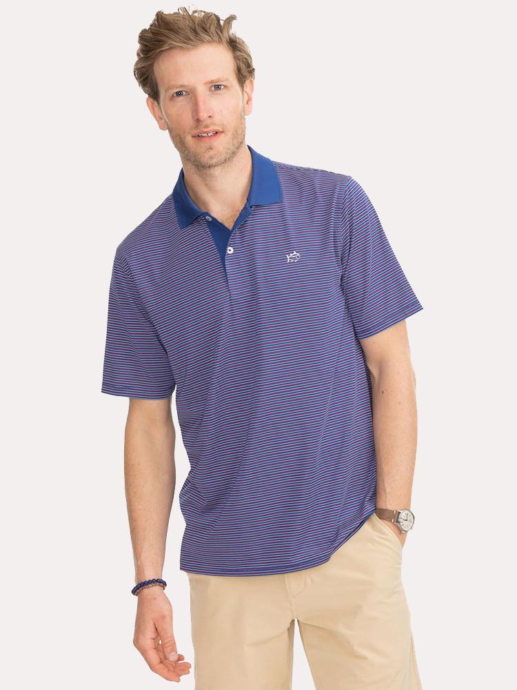 Southern Tide Men's Fireworks Striped Performance Polo – saintbernard.com