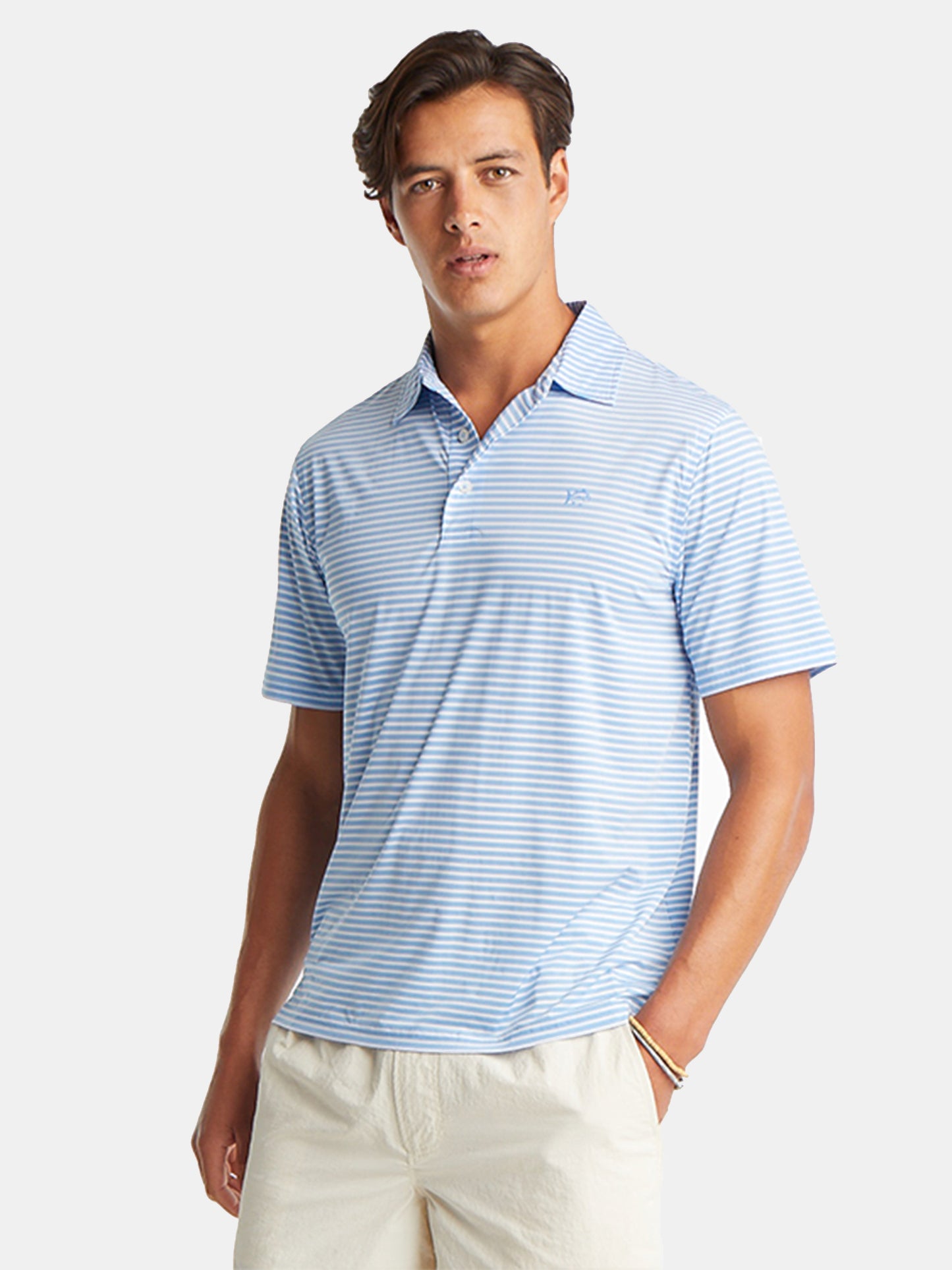 Southern Tide Men's Bimini BRRR® Striped Performance Polo Shirt