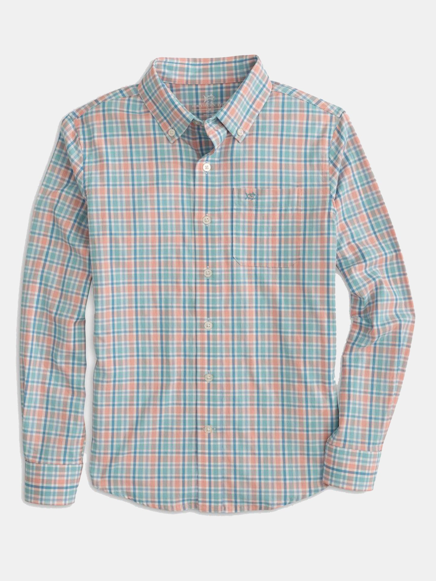 Southern Tide Boys’ End on End Check Intercoastal Button Down Shirt