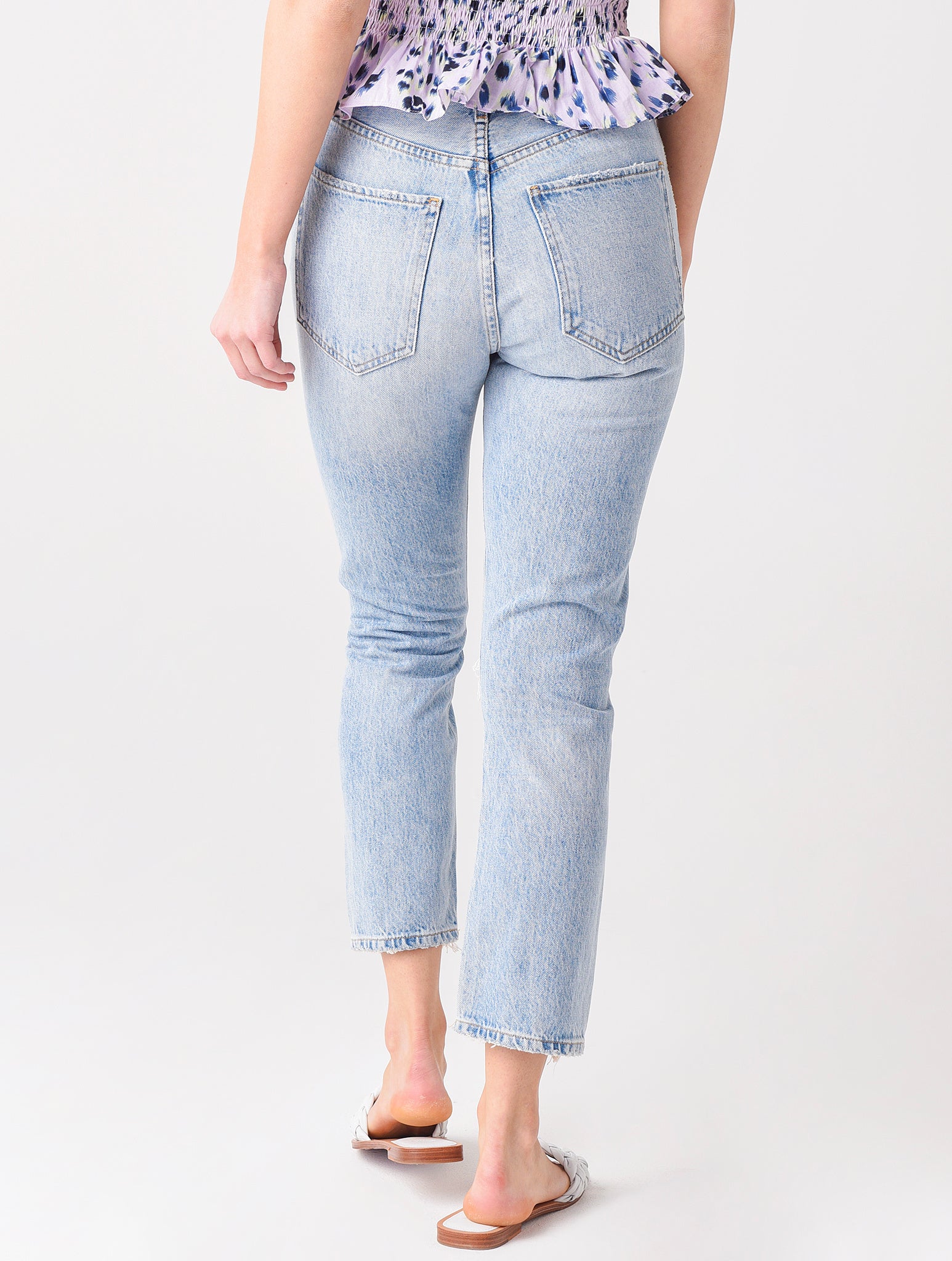 Agolde Riley Hi Rise Straight Crop Jean