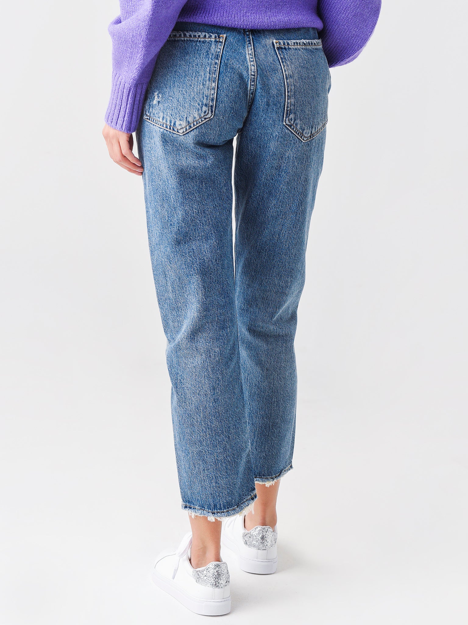 Agolde Women s Riley High Rise Straight Crop Jean