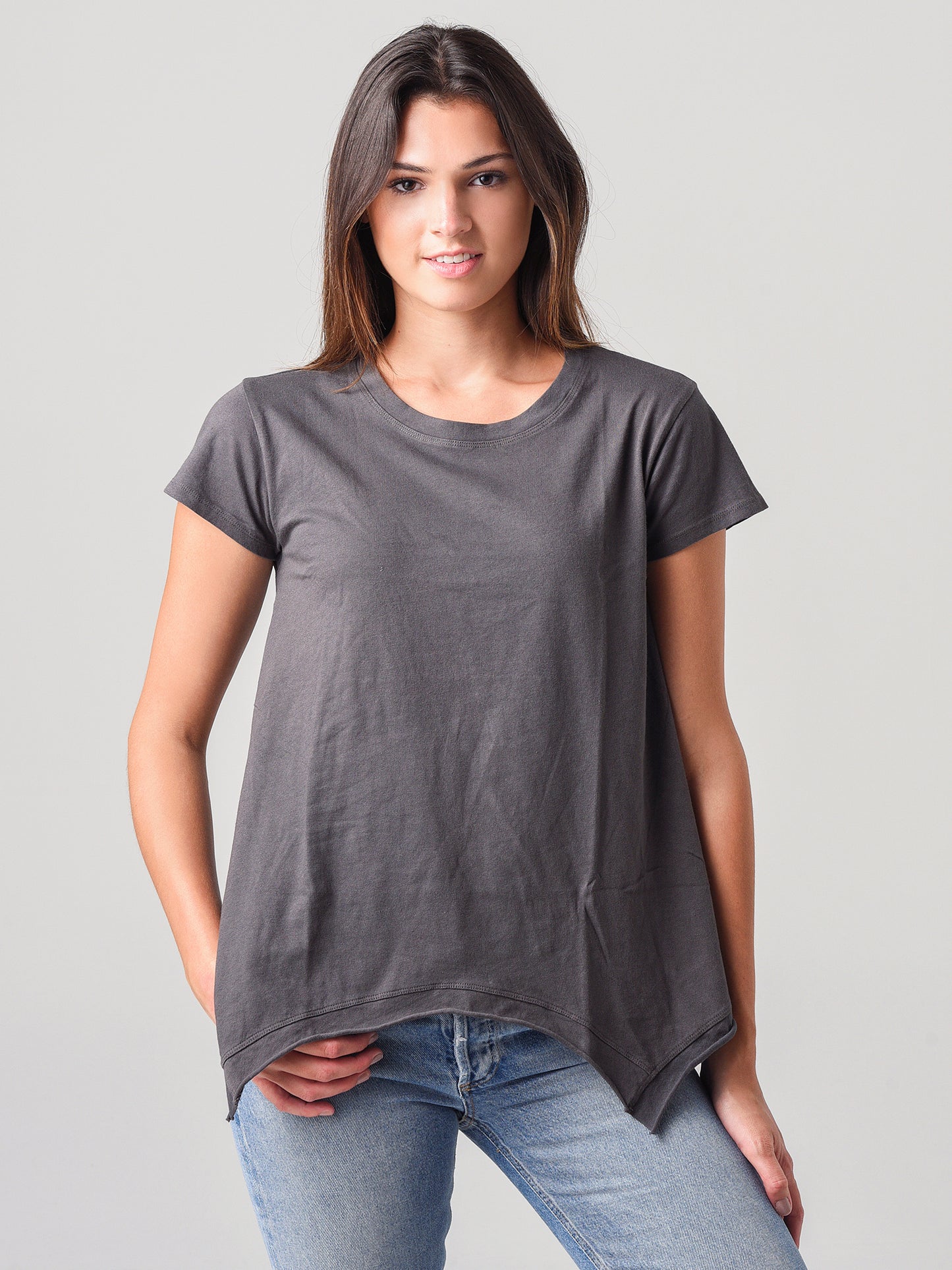 Dylan Women's Short Sleeve Hanky Hem Tee