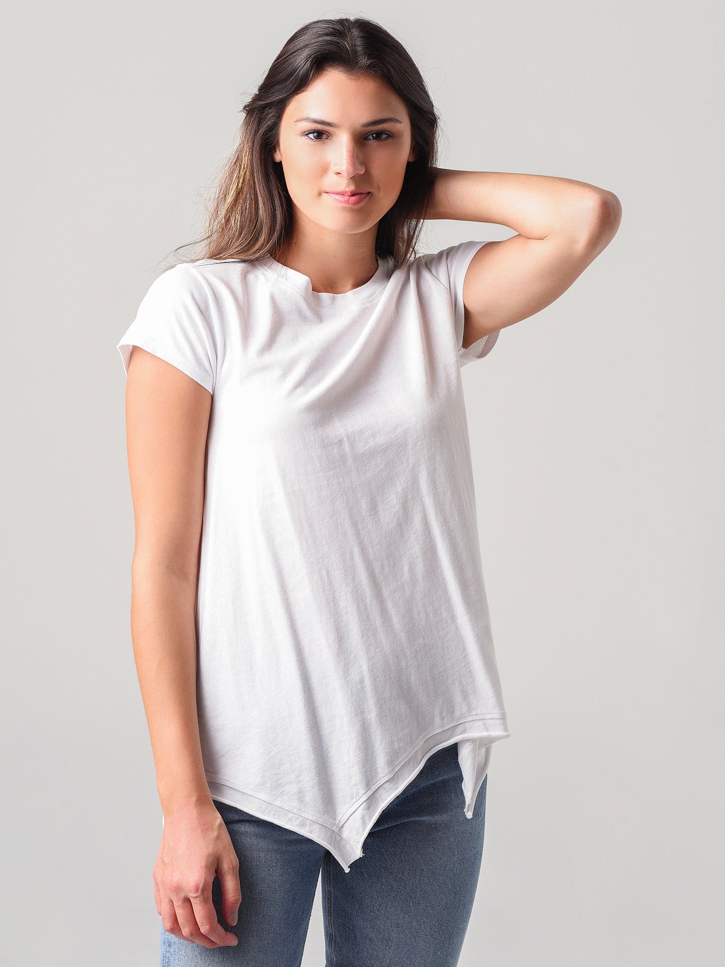 Dylan Women's Short Sleeve Hanky Hem Tee