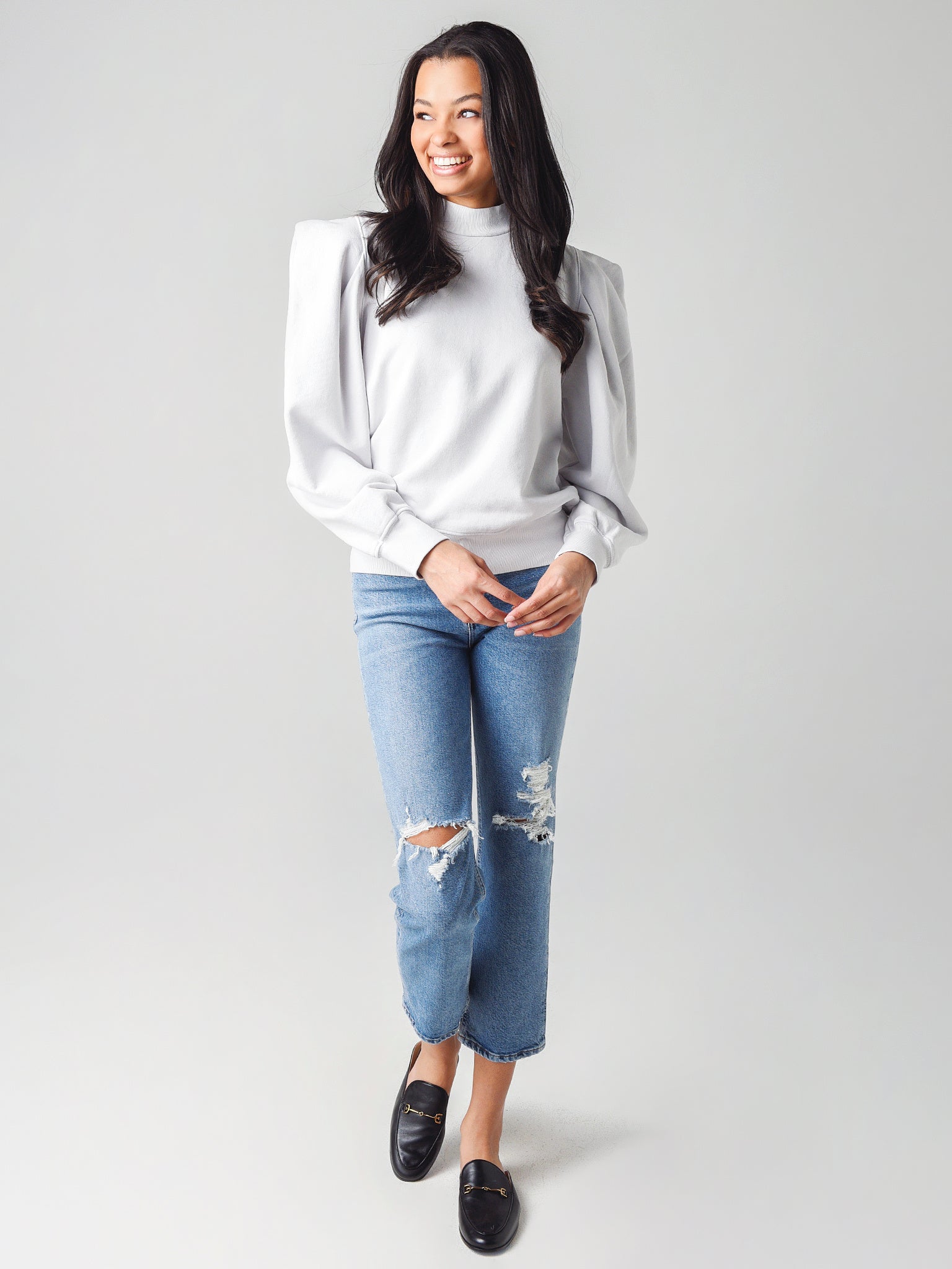 Agolde folded sleeve sweatshirt sale