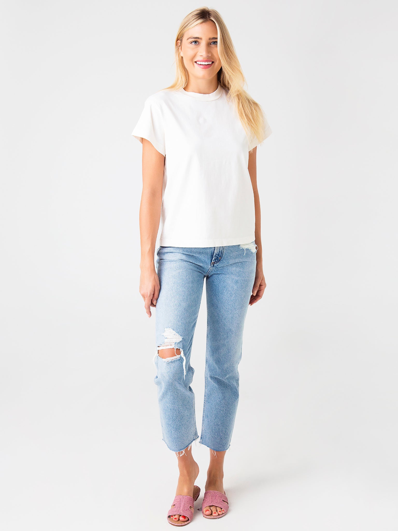 Agolde Women s Anika Cap Sleeve Tee