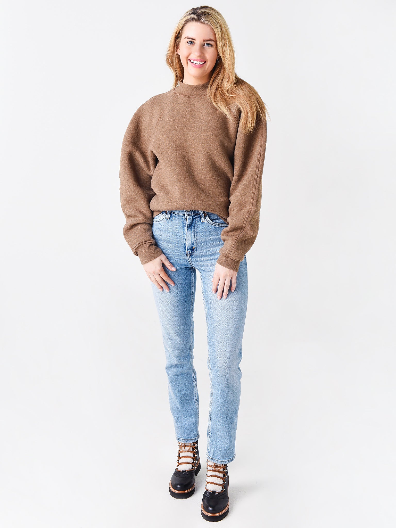 Agolde Women s Tarron Mock Neck Sweatshirt