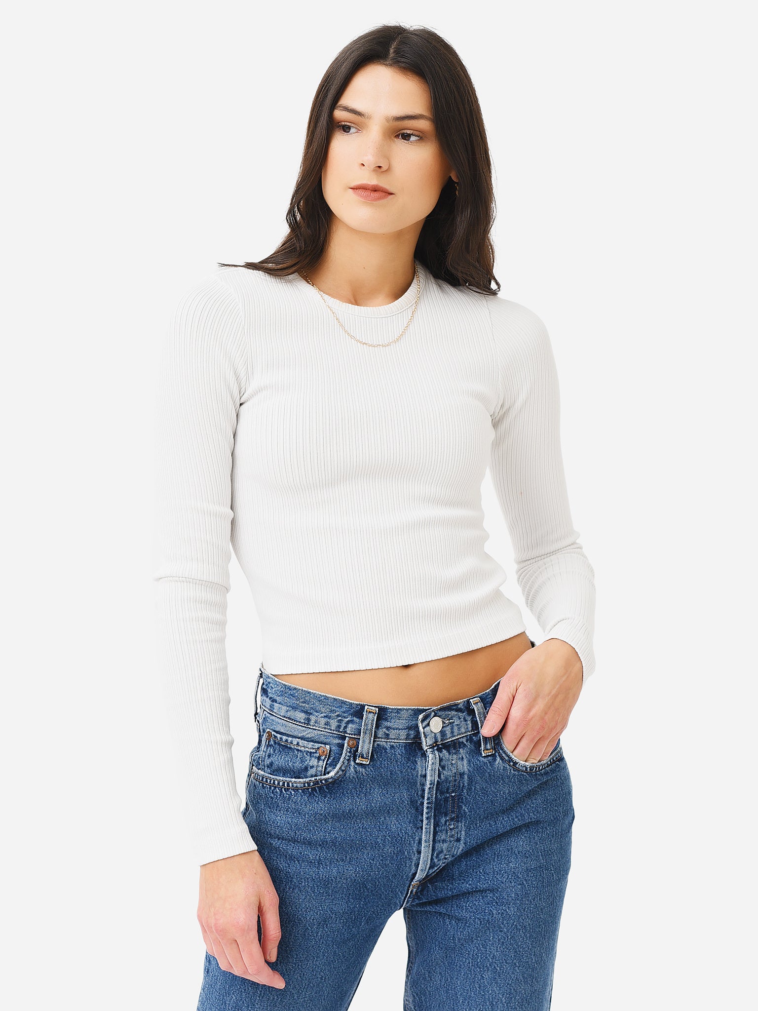 Agolde Women's Alma Shrunken Crewneck Tee – saintbernard.com