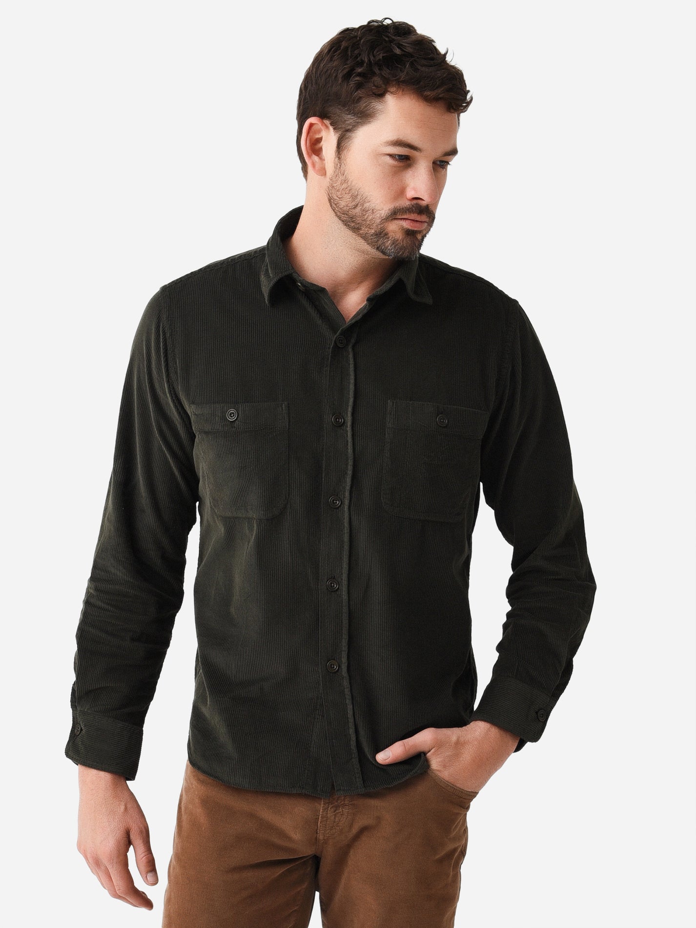 Hartford Men's Percey Pat Corduroy Overshirt – saintbernard.com