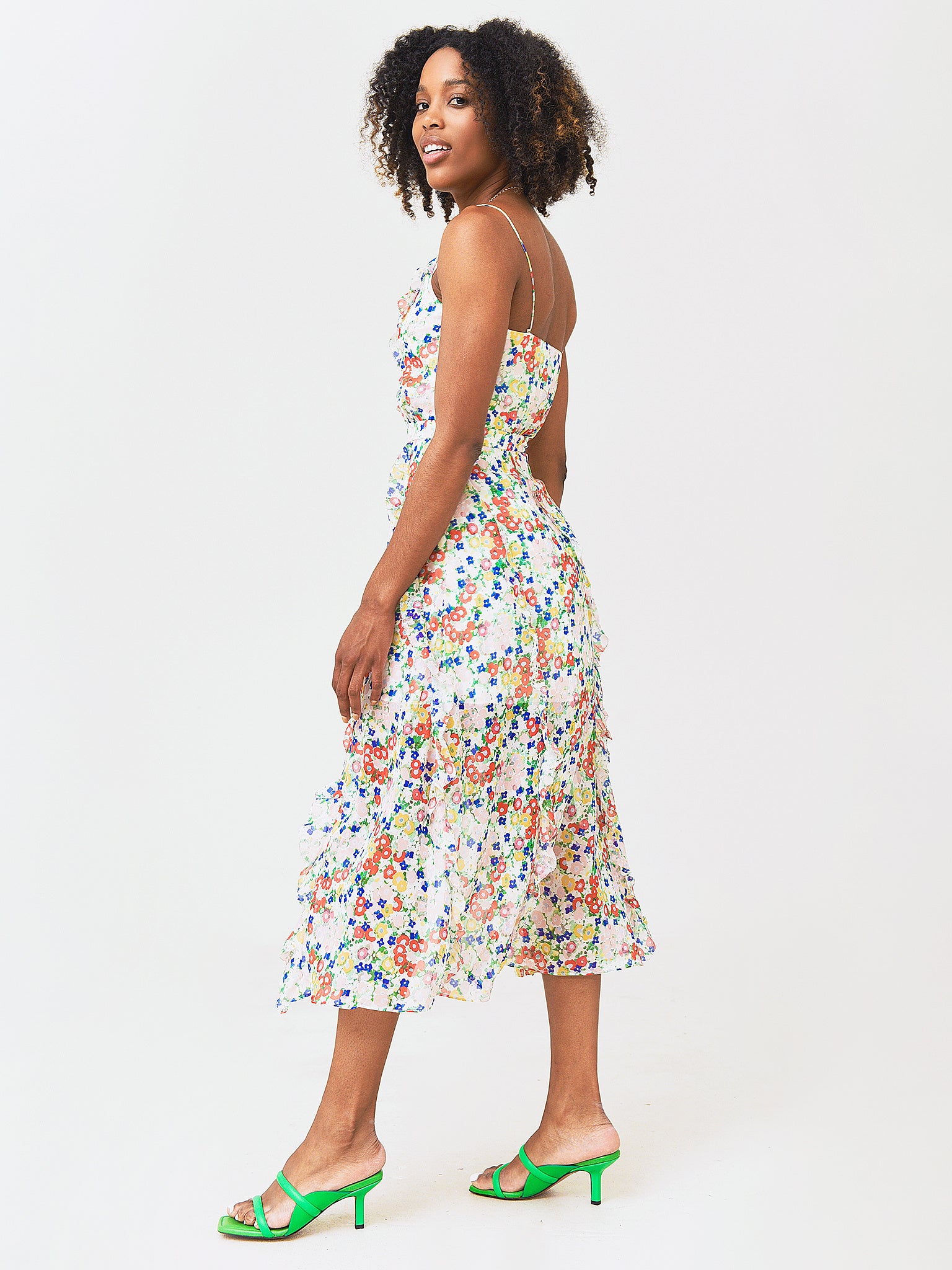 Bittersweet flounce midi store dress