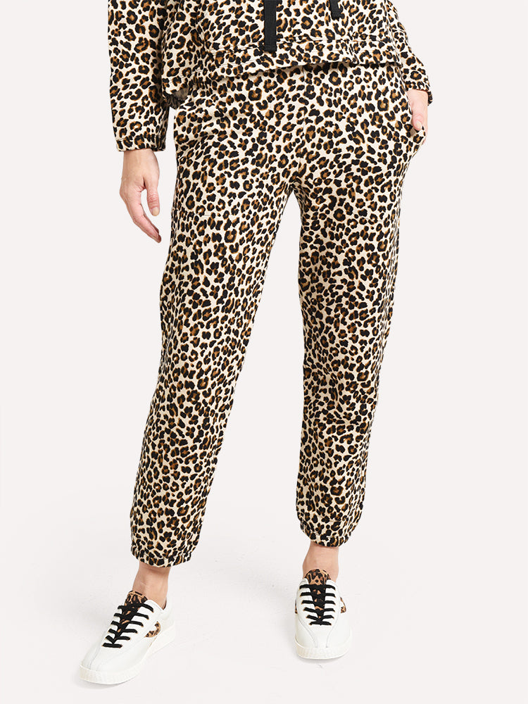Velvet Women's Bristol Leopard Fleece Sweatpant – saintbernard.com