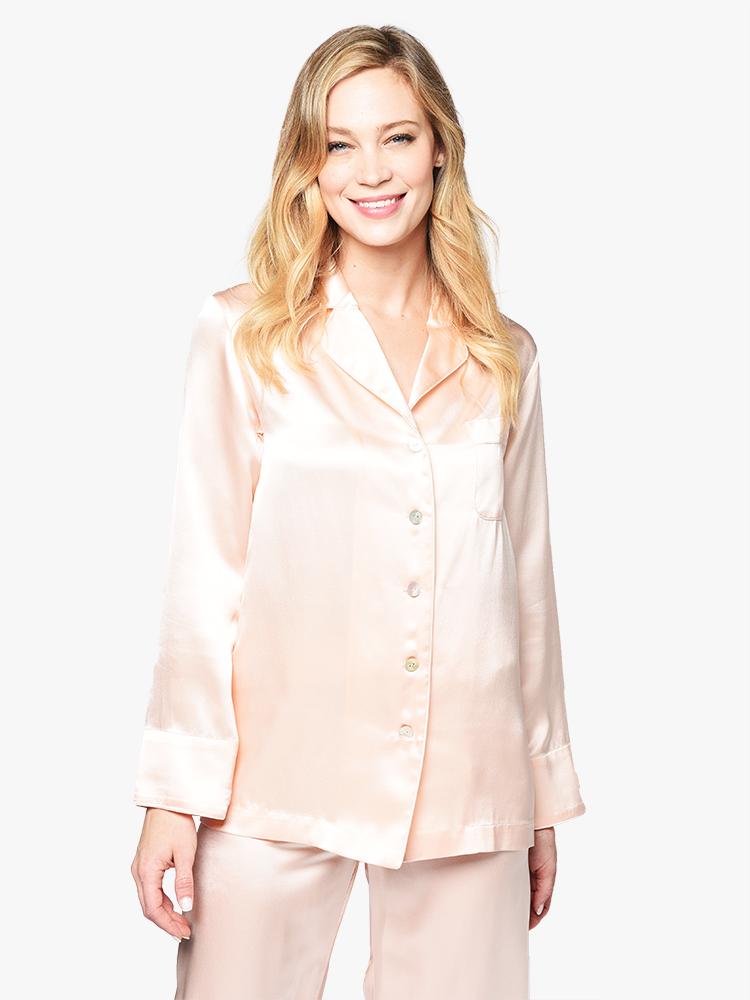 Sleeper Women’s Carrie Blush Silk Pajama Set