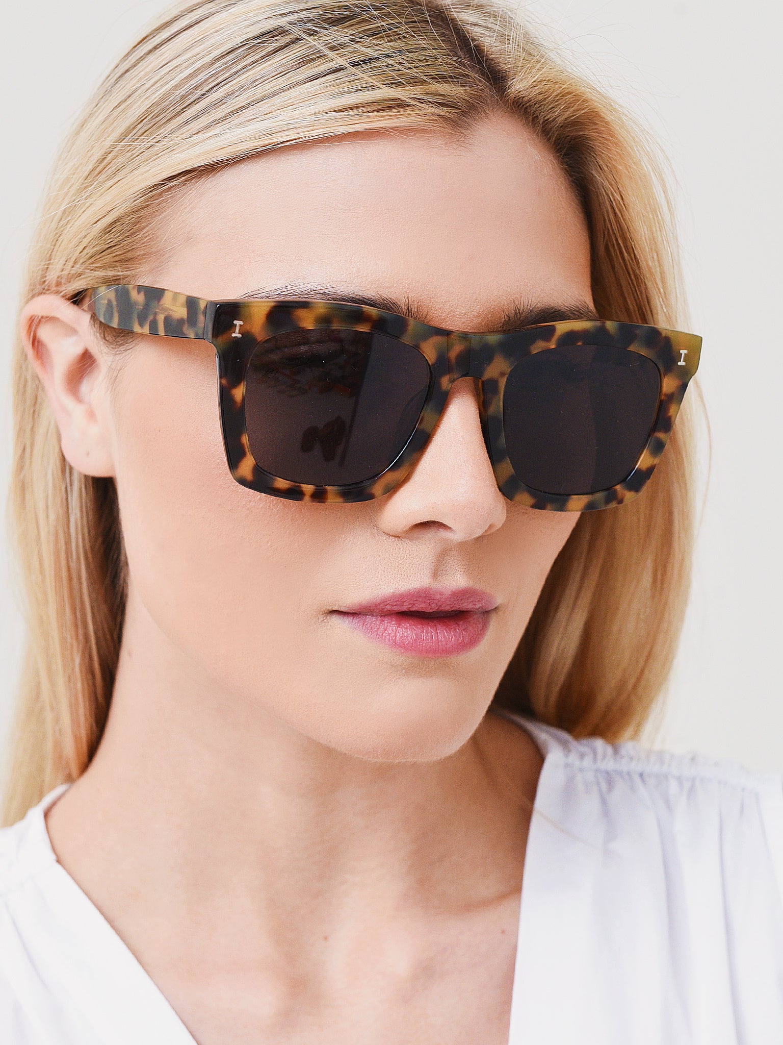 Illesteva X Gray Malin Square Acetate Sunglasses | Neiman Marcus