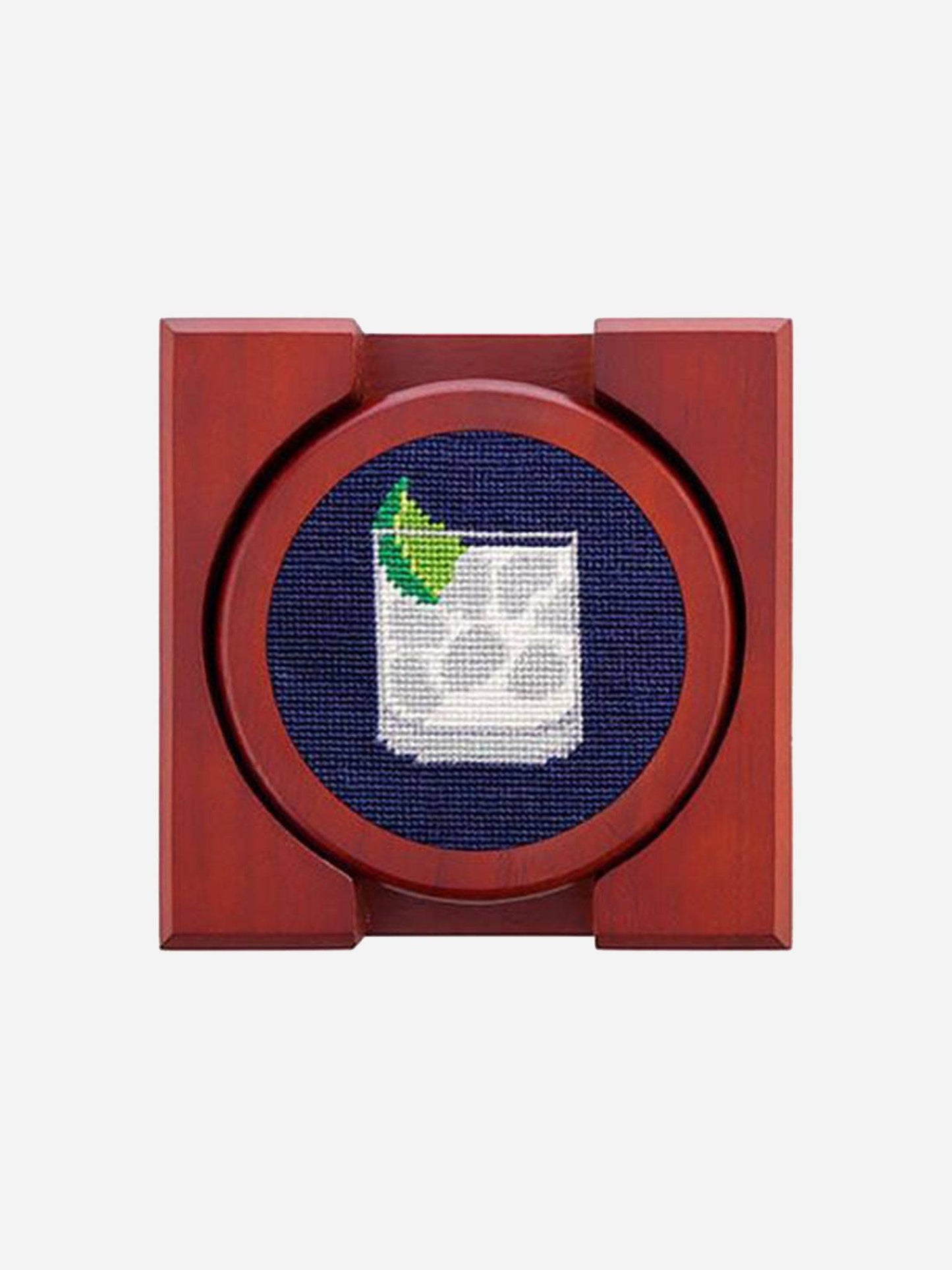 Smathers + Branson Gentlemen's Drinks Needlepoint Coaster Set