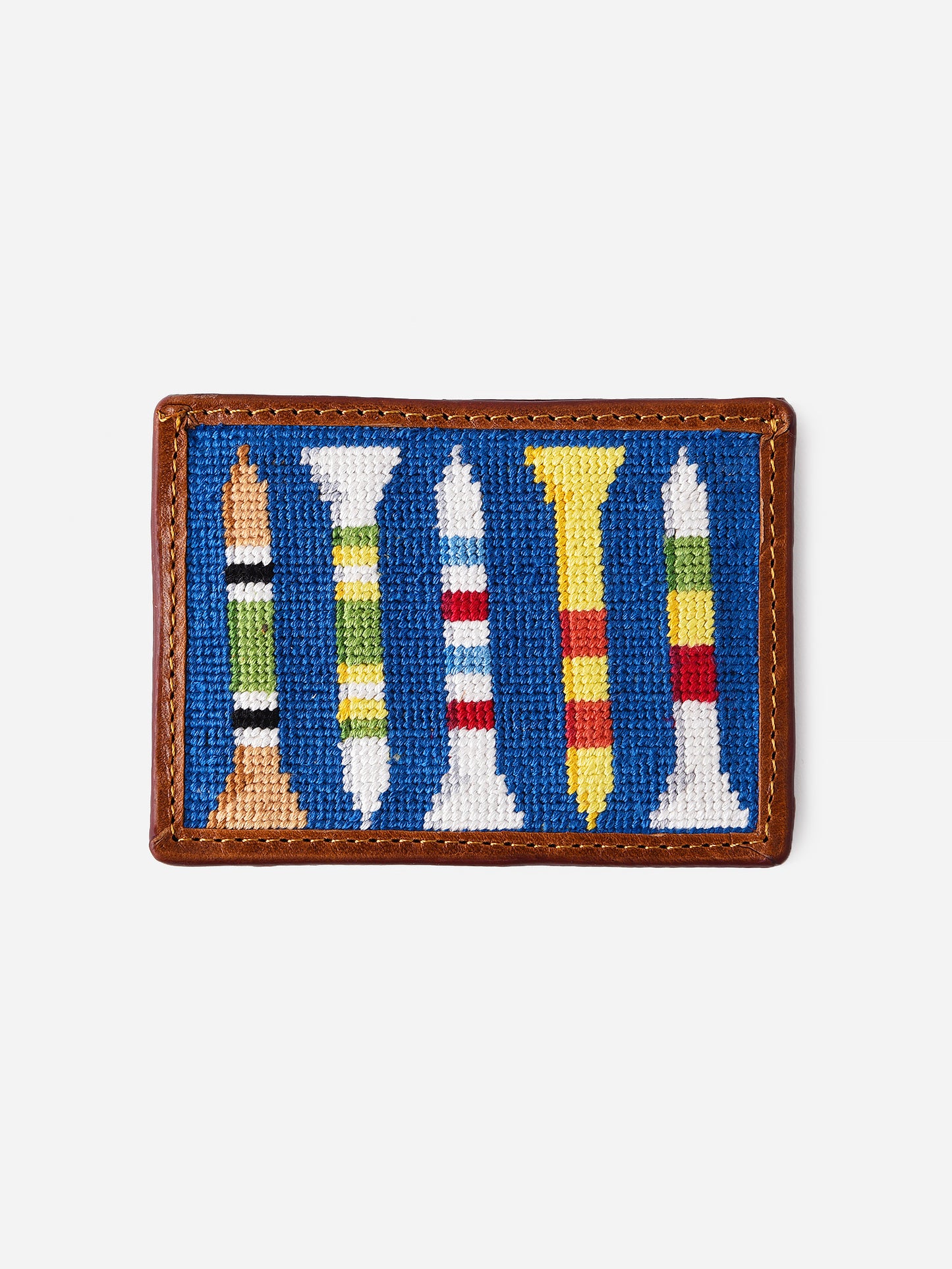 Smathers & Branson Golf Tees Needlepoint Card Wallet