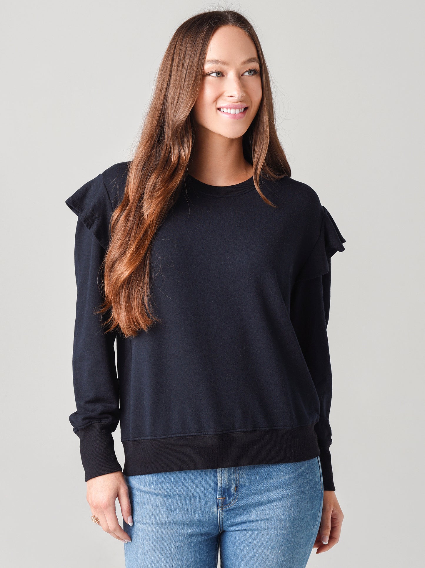 Sundry Ruffle Sweatshirt