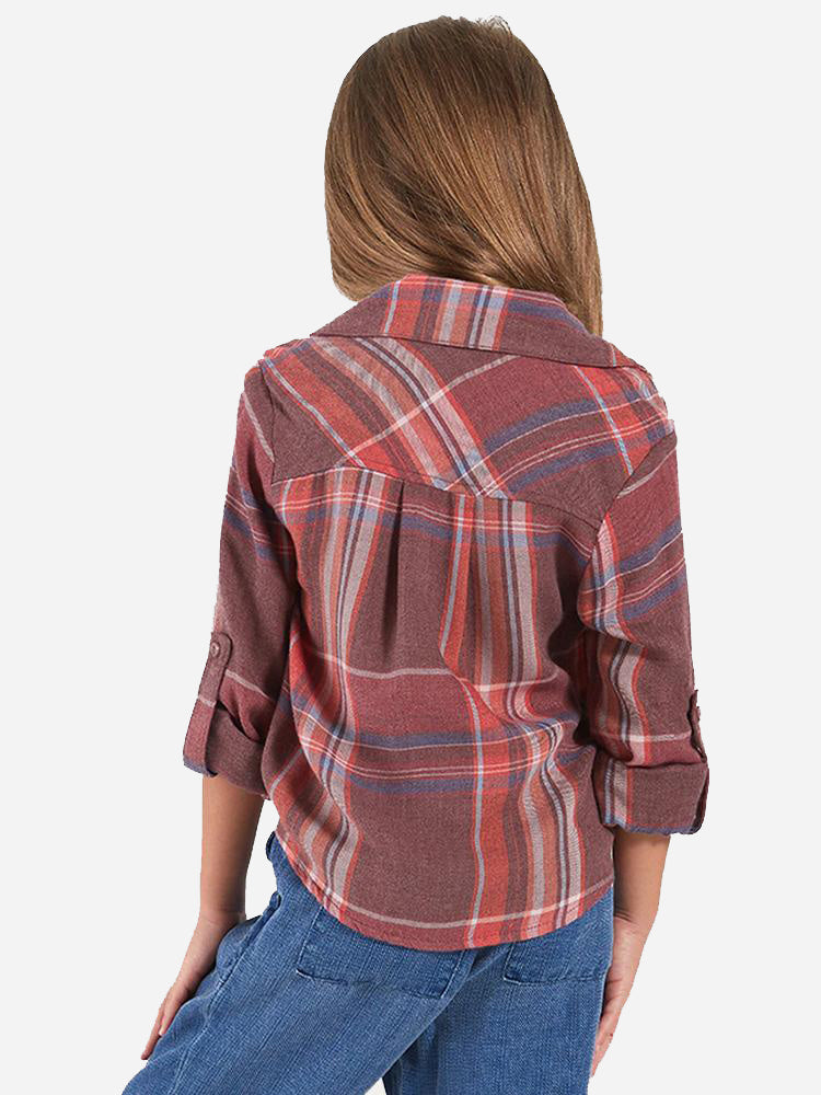 Bella Dahl Girls tie Front Pocket Shirt