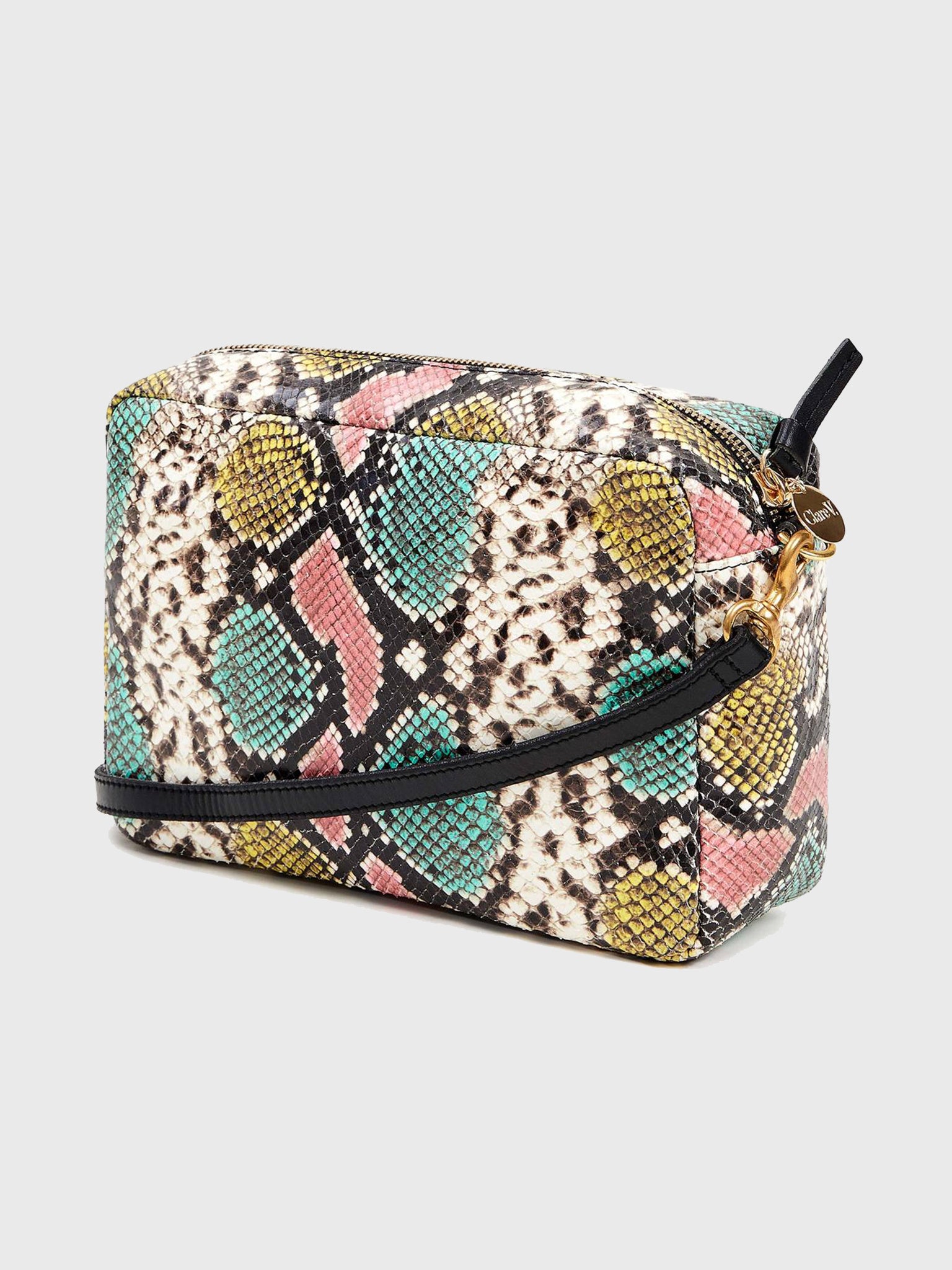 Clare v snakeskin discount crossbody