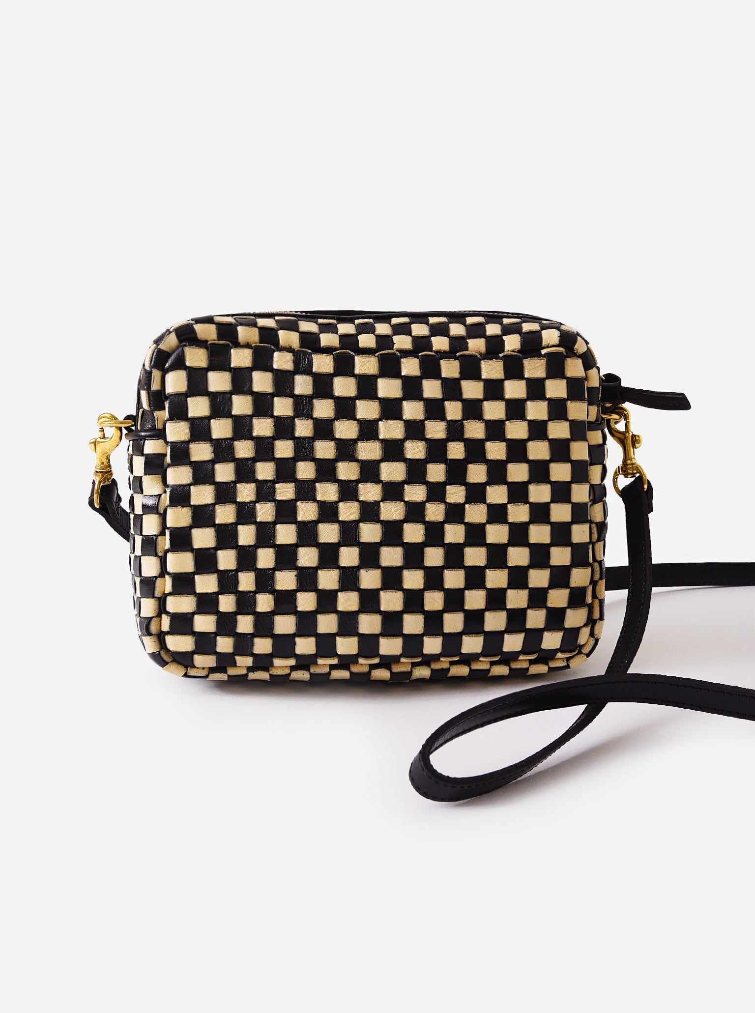 Clare V. Woven Checker Midi Sac