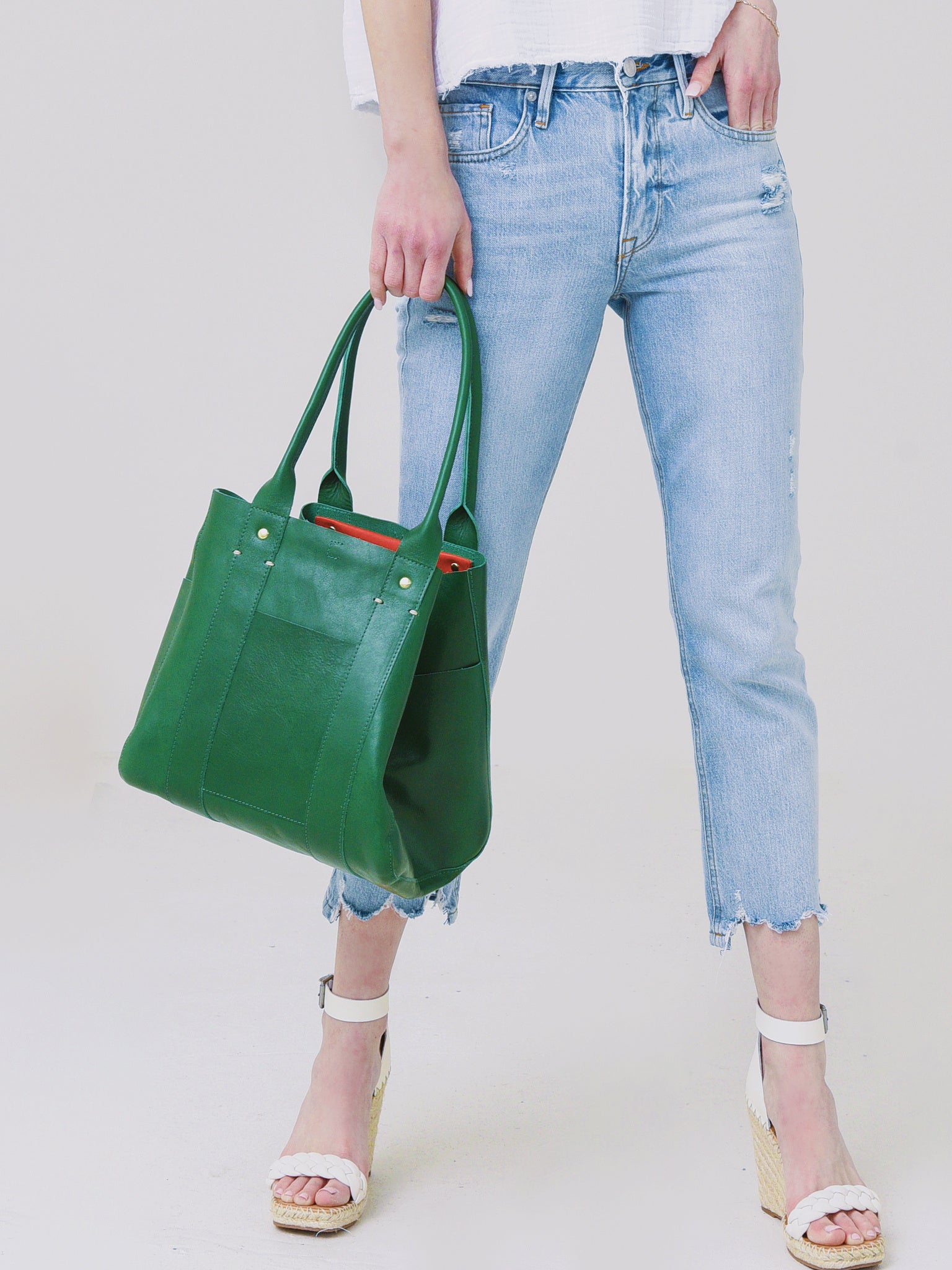 Clare V. / Le Box Leather Bag