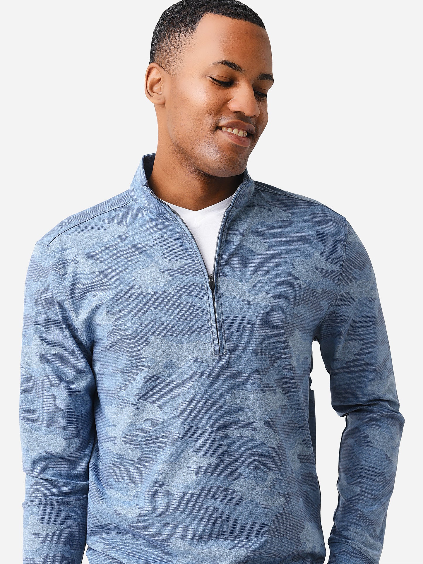 Johnnie-O Men's Woodson Microfleece Camo Quarter-Zip