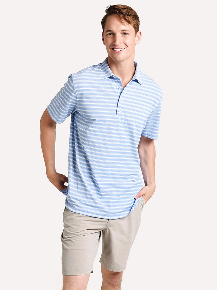 Men's Striped Houston Astros Polo - Lyndon