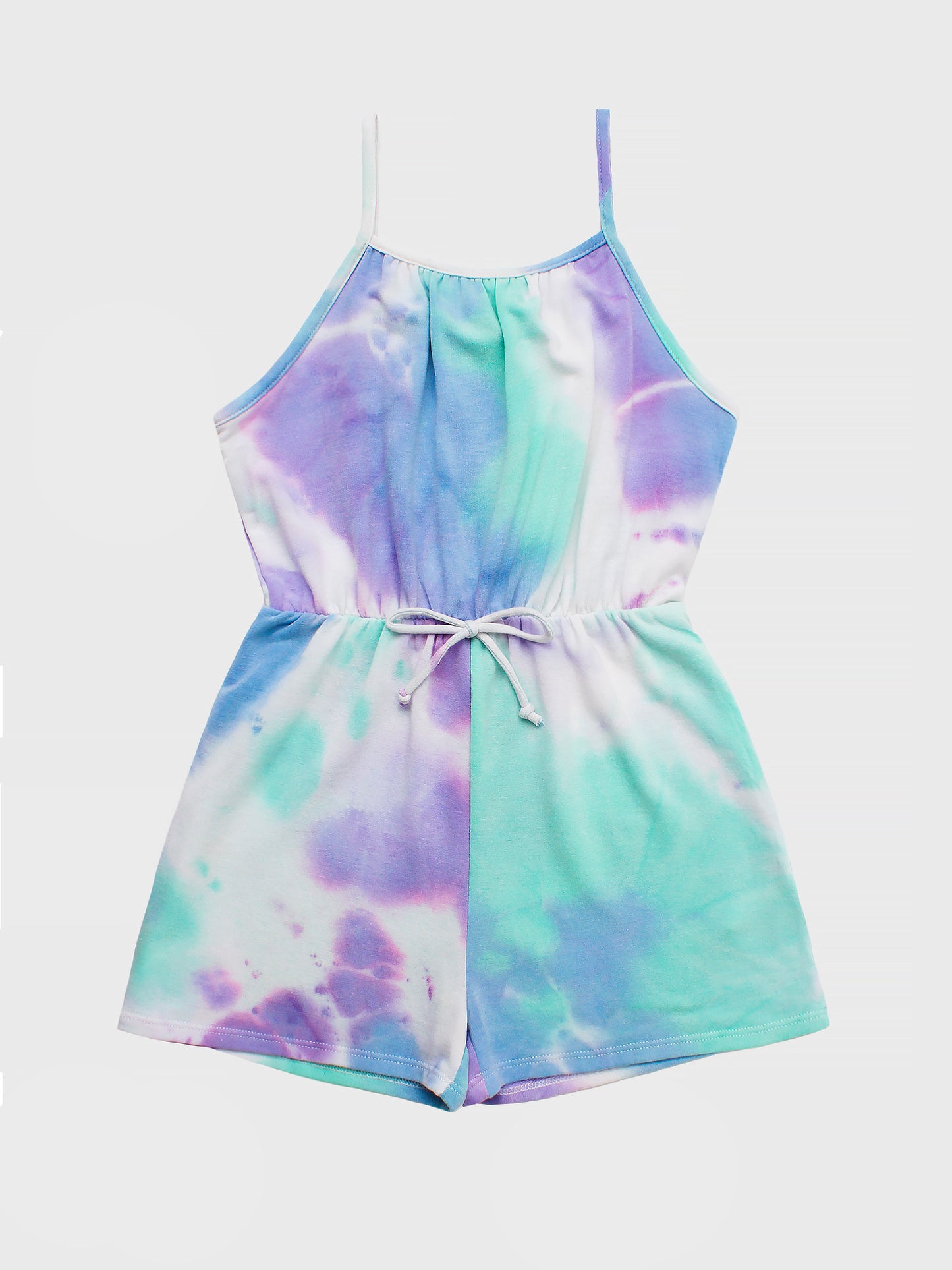 FOR ALL SEASONS Girls' Tie-dye French Terry Romper