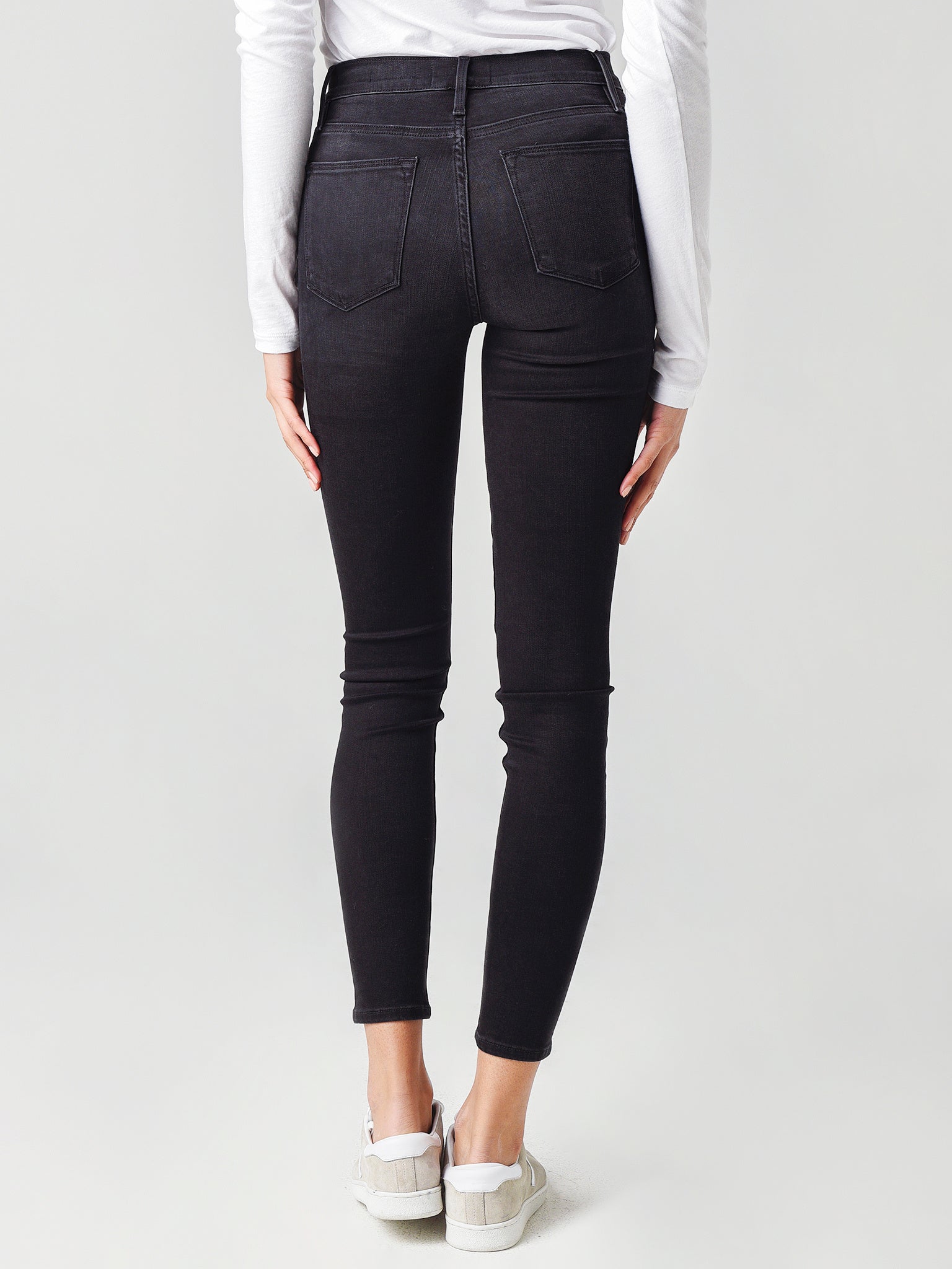 Frame hot Le High Skinny snap fly jeans